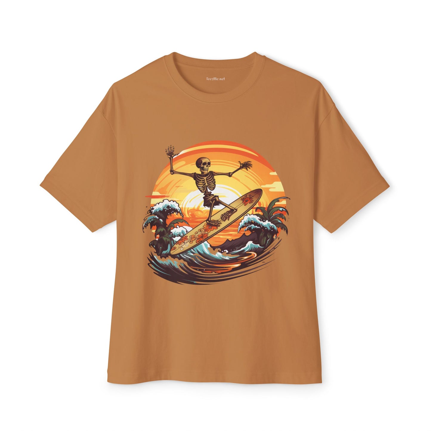 Skeleton Surfing1 - Unisex Oversized Boxy Tee