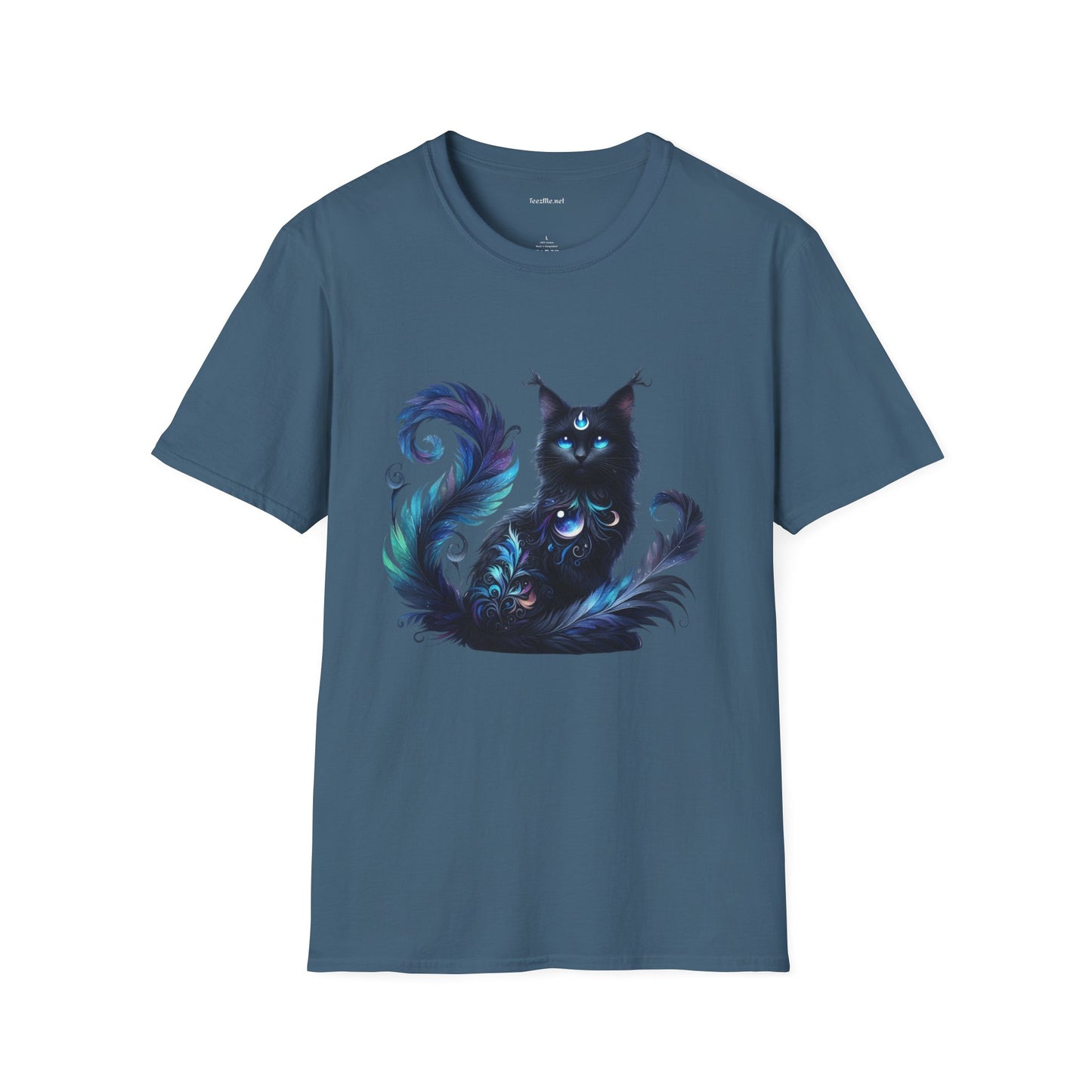Black Spiritual Cat - Shirt 100% Cotton Graphic
