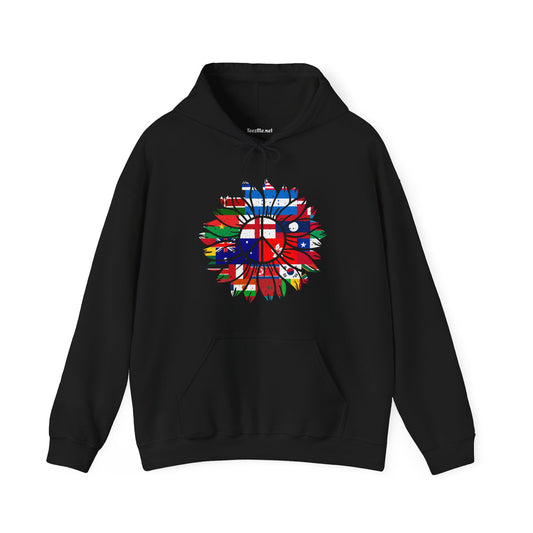 World Peace Flower Unisex Heavy Blend™ Hooded Sweatshirt