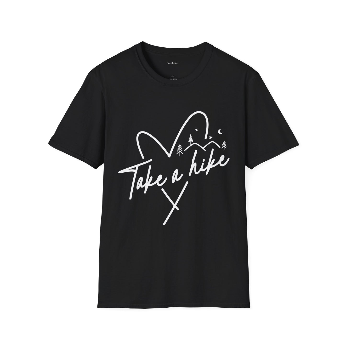 Take a Hike (white) - Unisex Softstyle T-Shirt 100% Cotton Graphic
