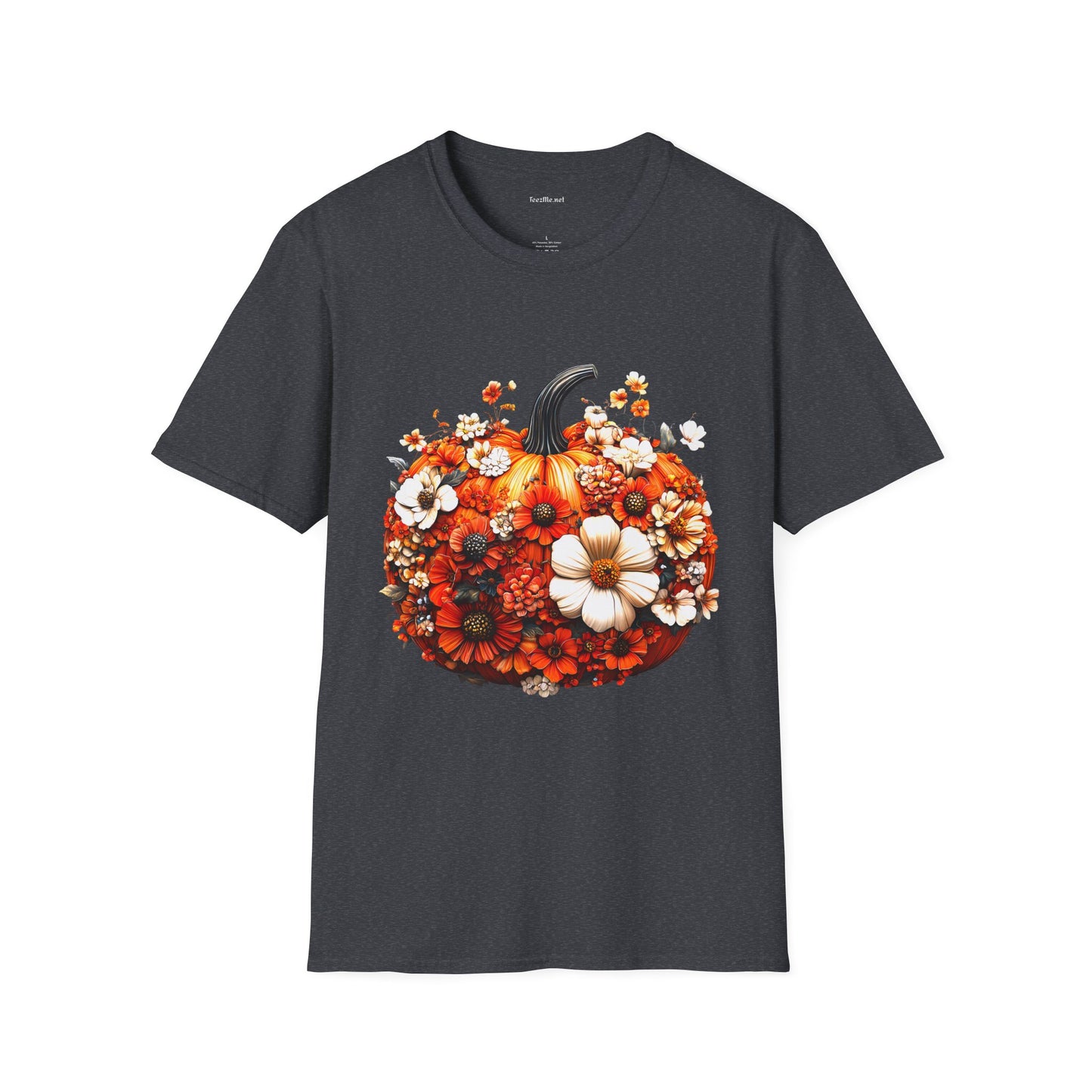 BOHO Floral Pumpkin - Unisex Softstyle T-Shirt 100% Cotton Graphic