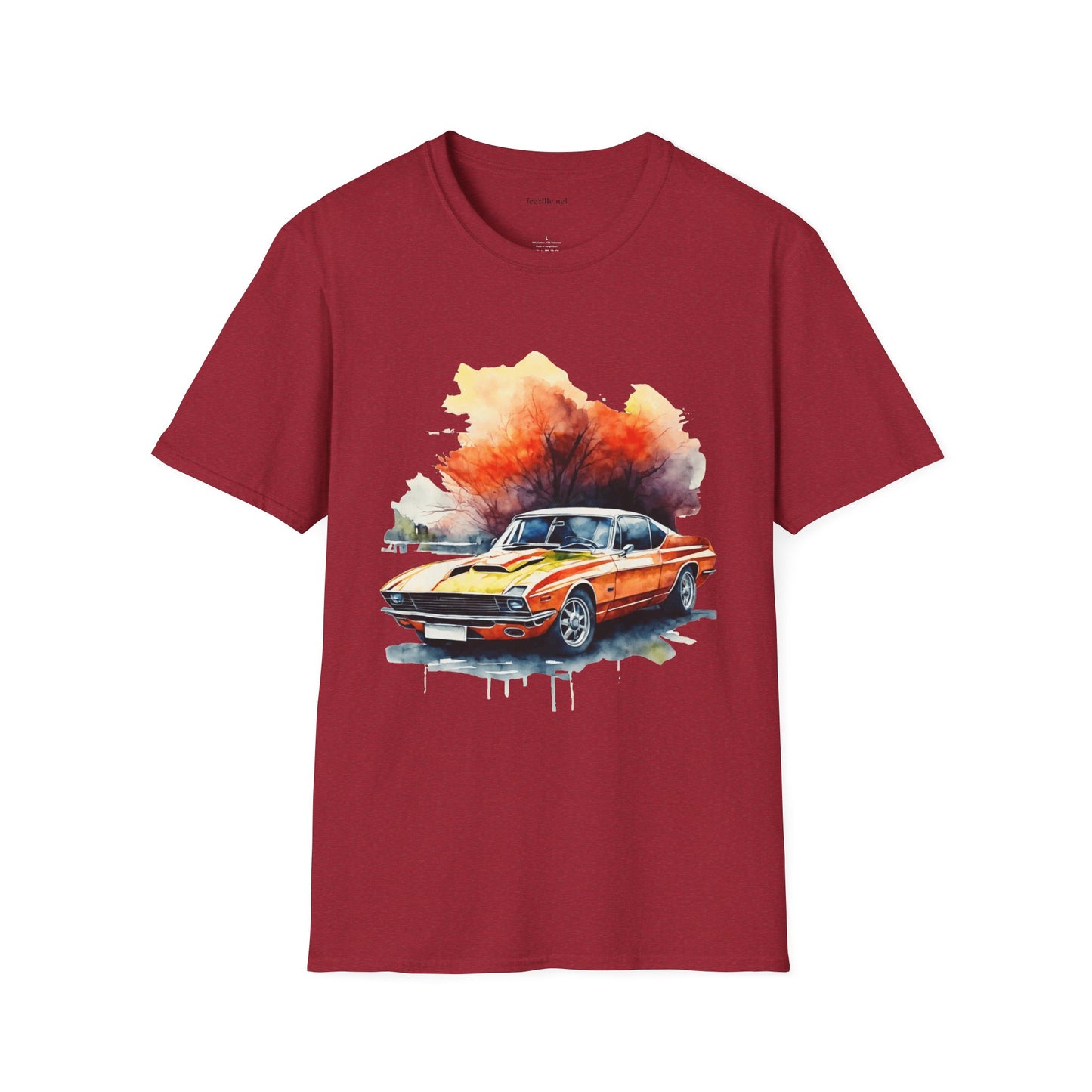 Mustang Car - Unisex Softstyle T-Shirt 100% Cotton Graphic