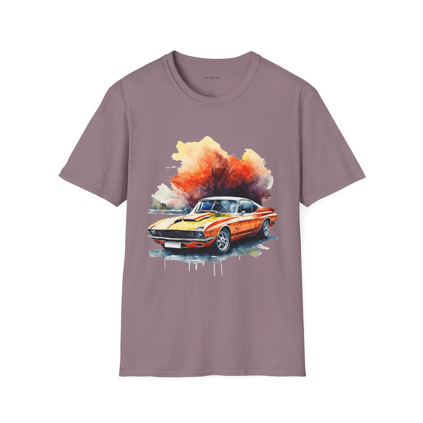 Mustang Car - Unisex Softstyle T-Shirt 100% Cotton Graphic