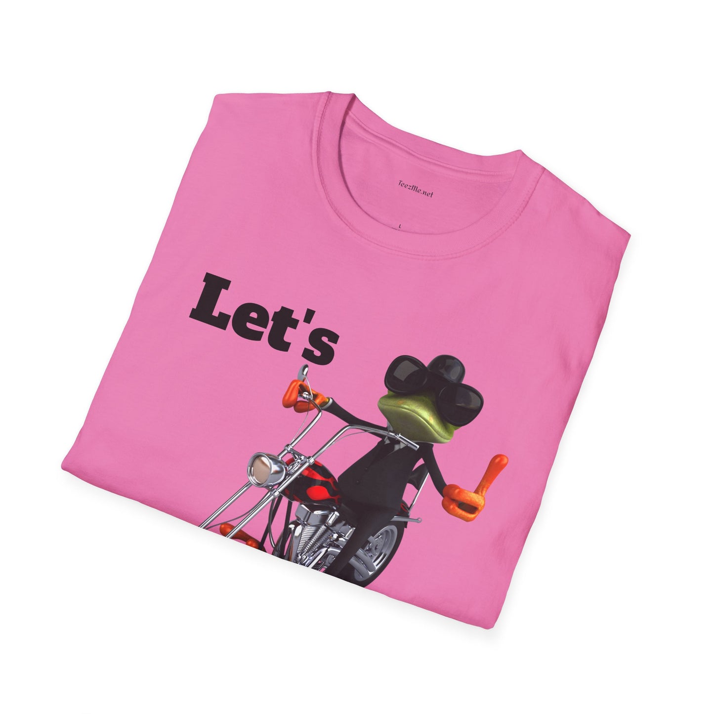 Let's Ride - Unisex Softstyle T-Shirt 100% Cotton Graphic Motorcycle Harley