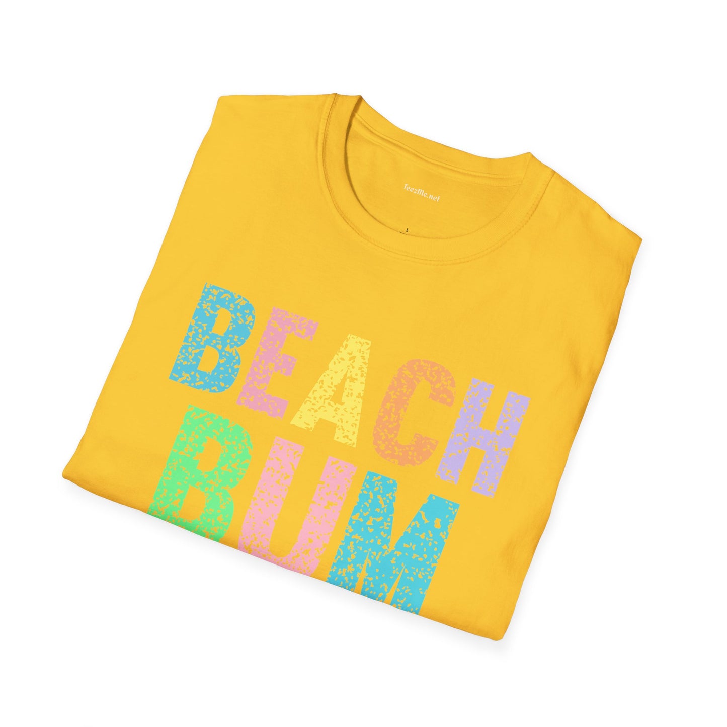 Beach Bum - Unisex Softstyle T-Shirt 100% Cotton Graphic
