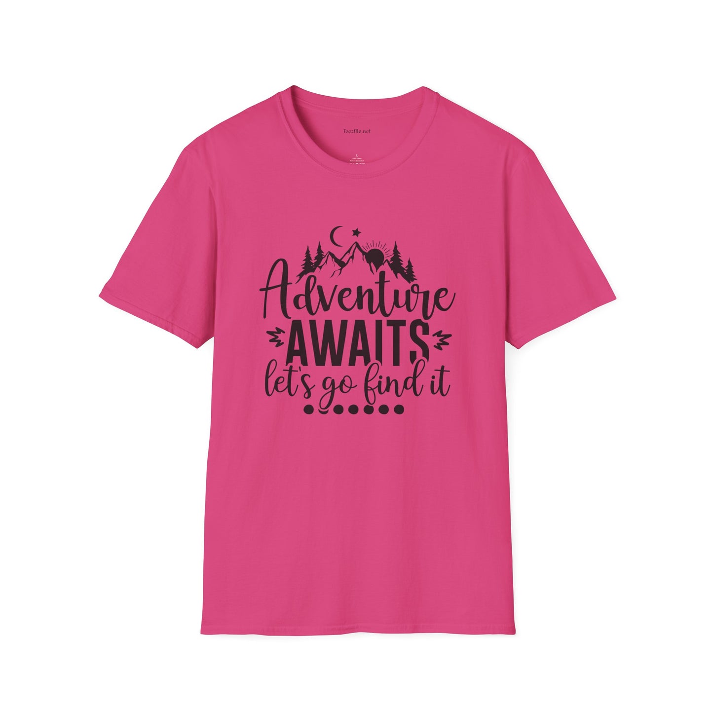 Adventure Awaits Unisex Softstyle T-Shirt 100% Cotton Graphic