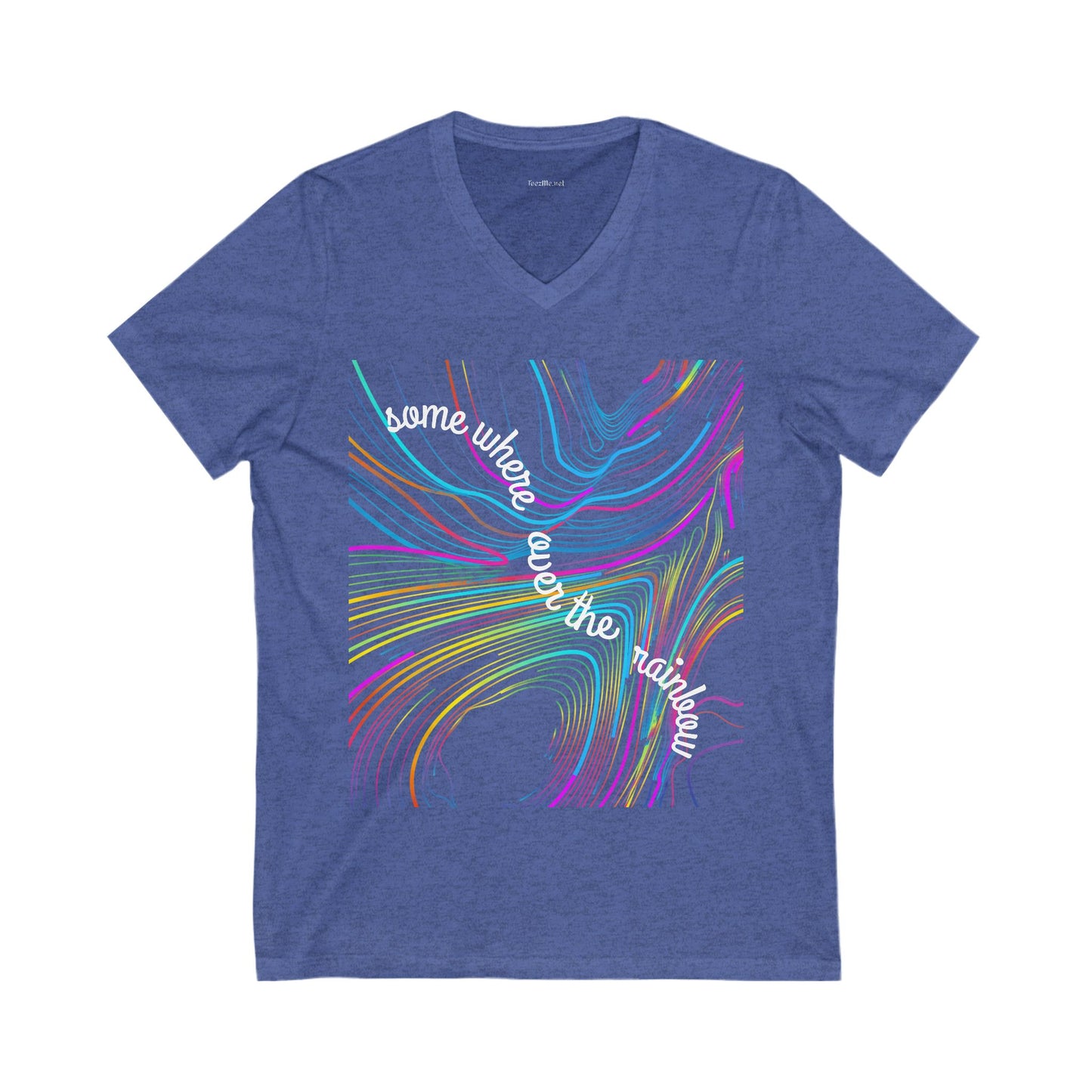 Somewhere over the rainbow - Unisex Jersey Short Sleeve V-Neck Tee