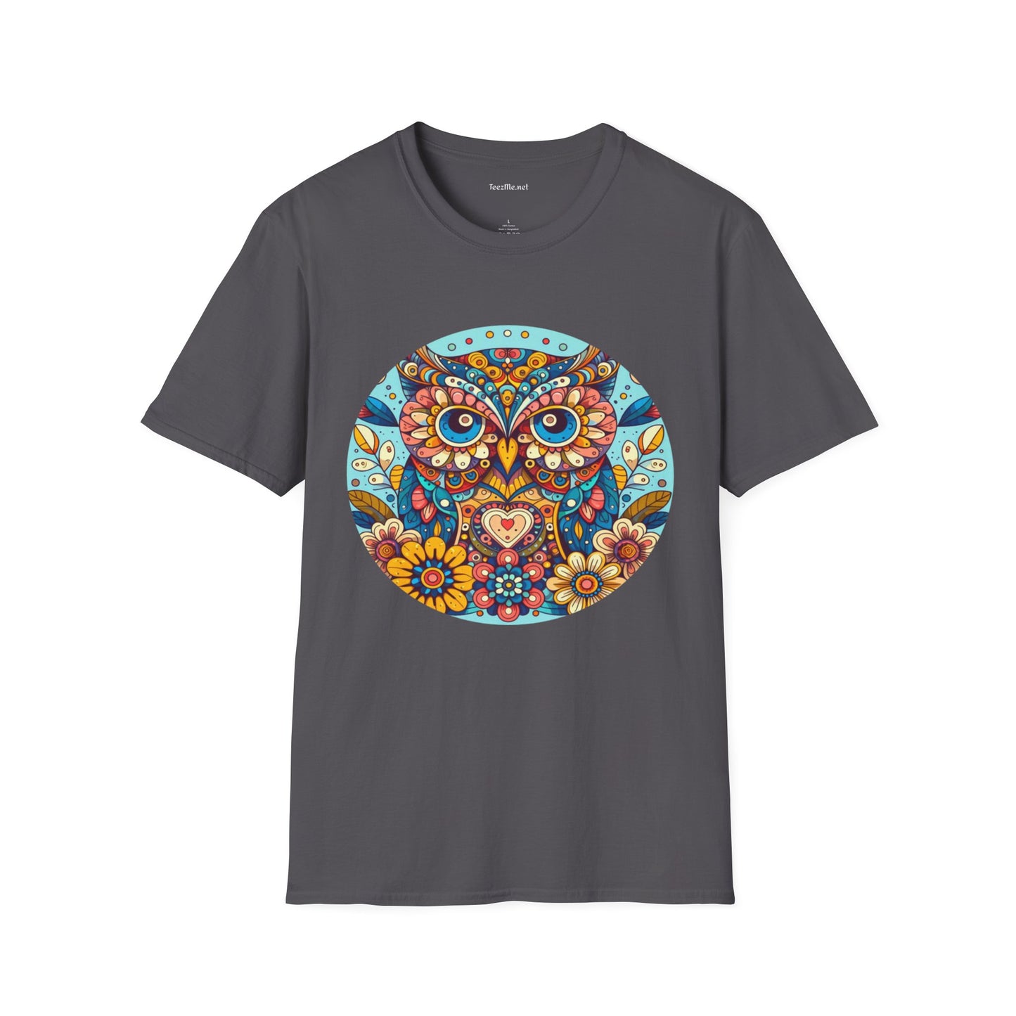 Floral Owl (1) Unisex Softstyle T-Shirt 100% Cotton Graphic