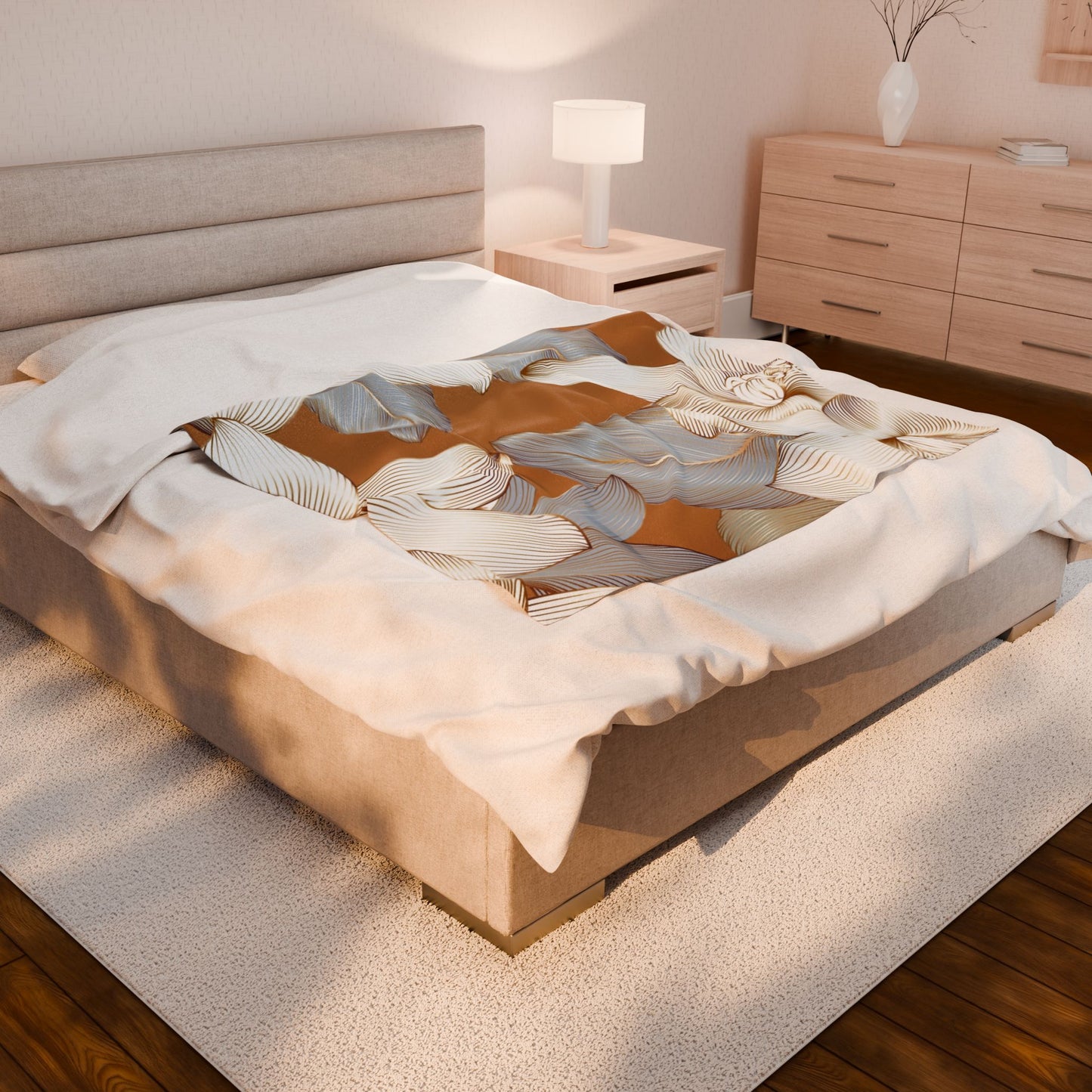 Floral Dreams Velveteen Plush Blanket