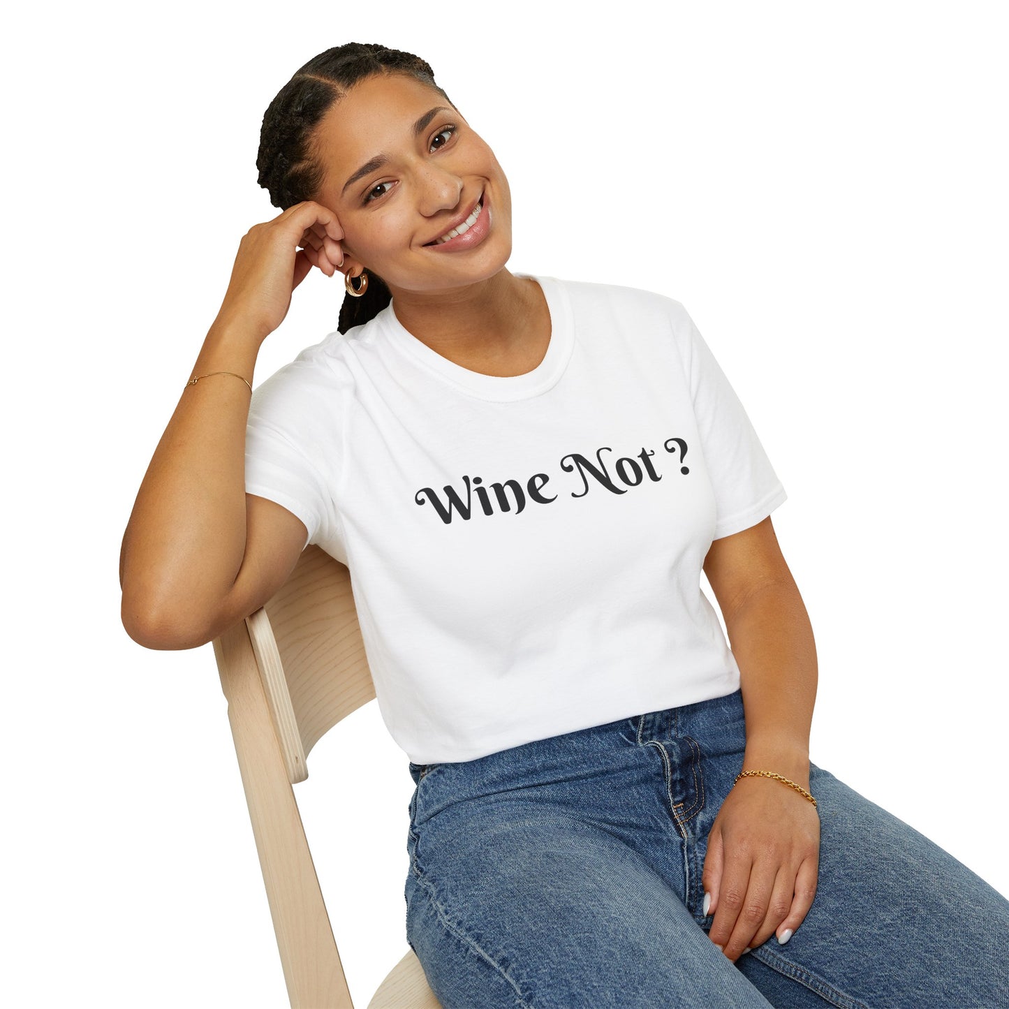 Wine Not ? - Unisex Softstyle T-Shirt 100% Cotton Graphic
