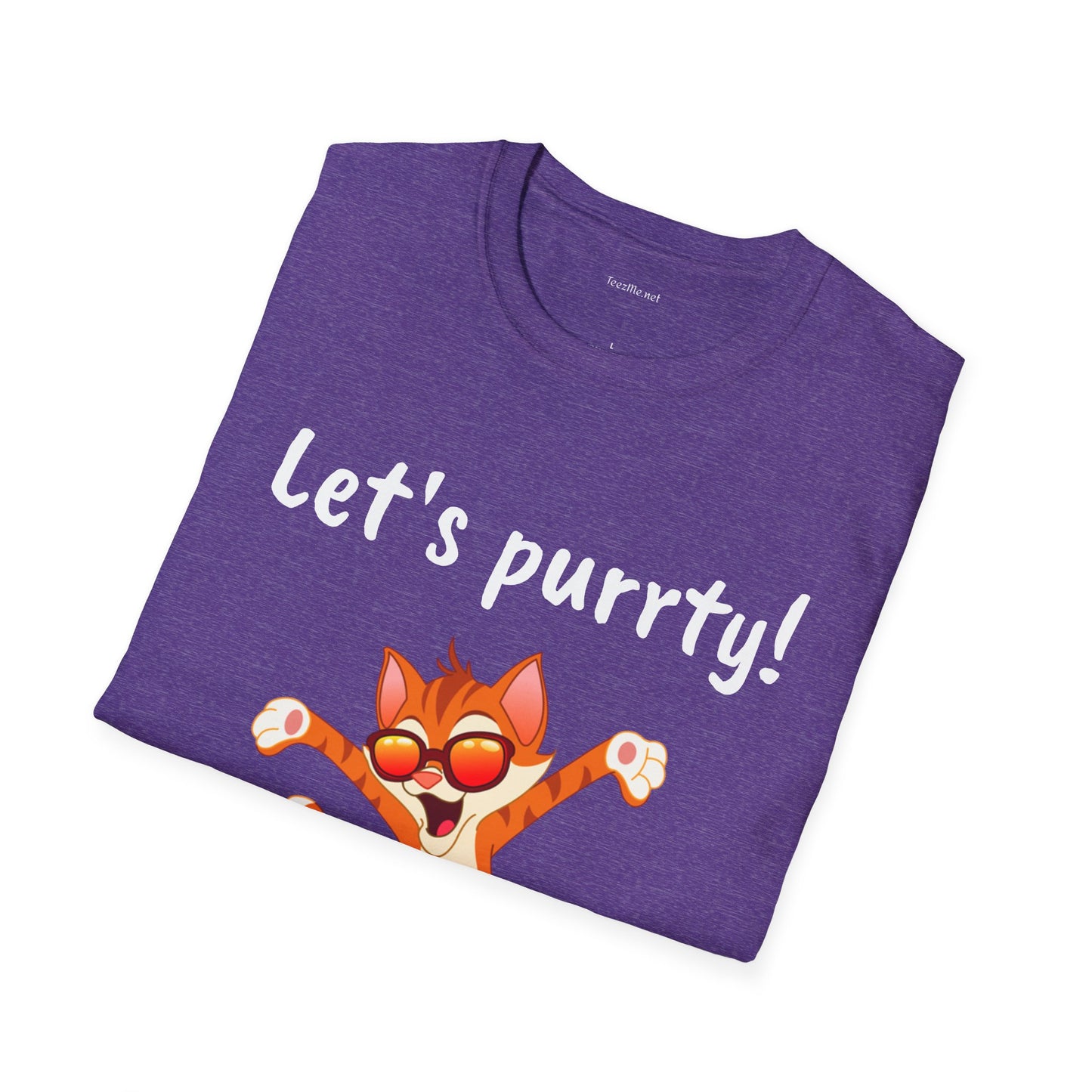 Let's purrty! - Unisex Softstyle T-Shirt 100% Cotton Graphic