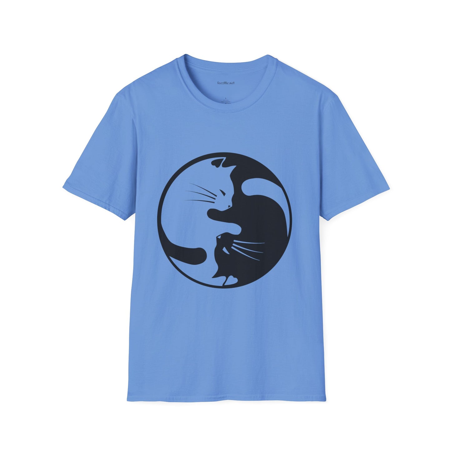 Yin Yang Cat3 Unisex Soft T-Shirt 100% Cotton Graphic