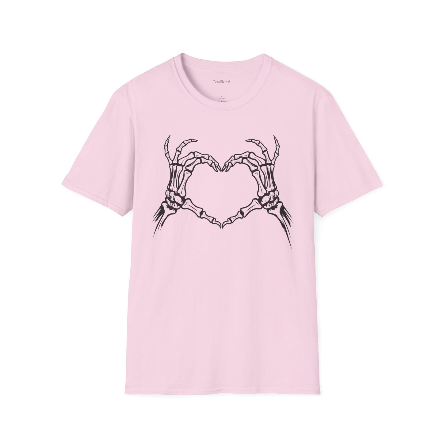 Skeleton Heart Hands Unisex Softstyle T-Shirt 100% Cotton
