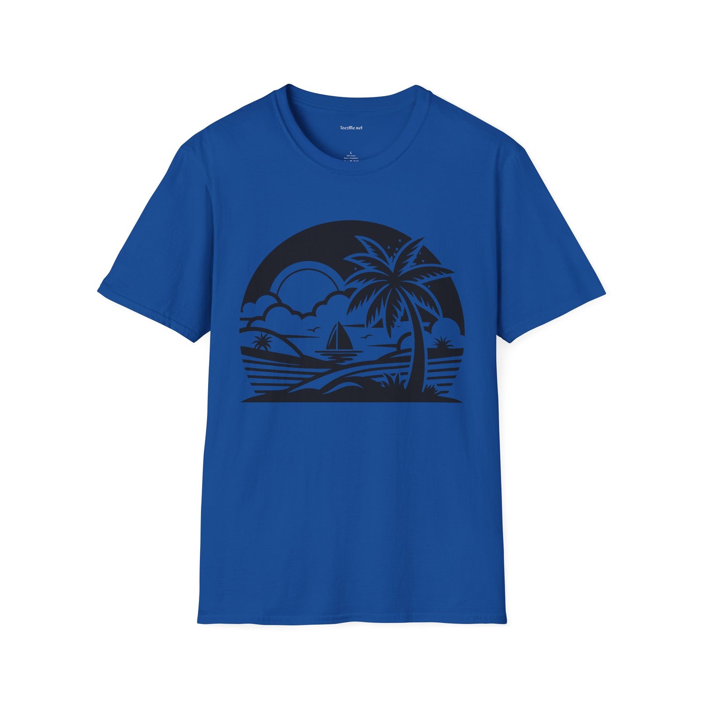 Beach Sunrise - Unisex Softstyle T-Shirt 100% Cotton Graphic