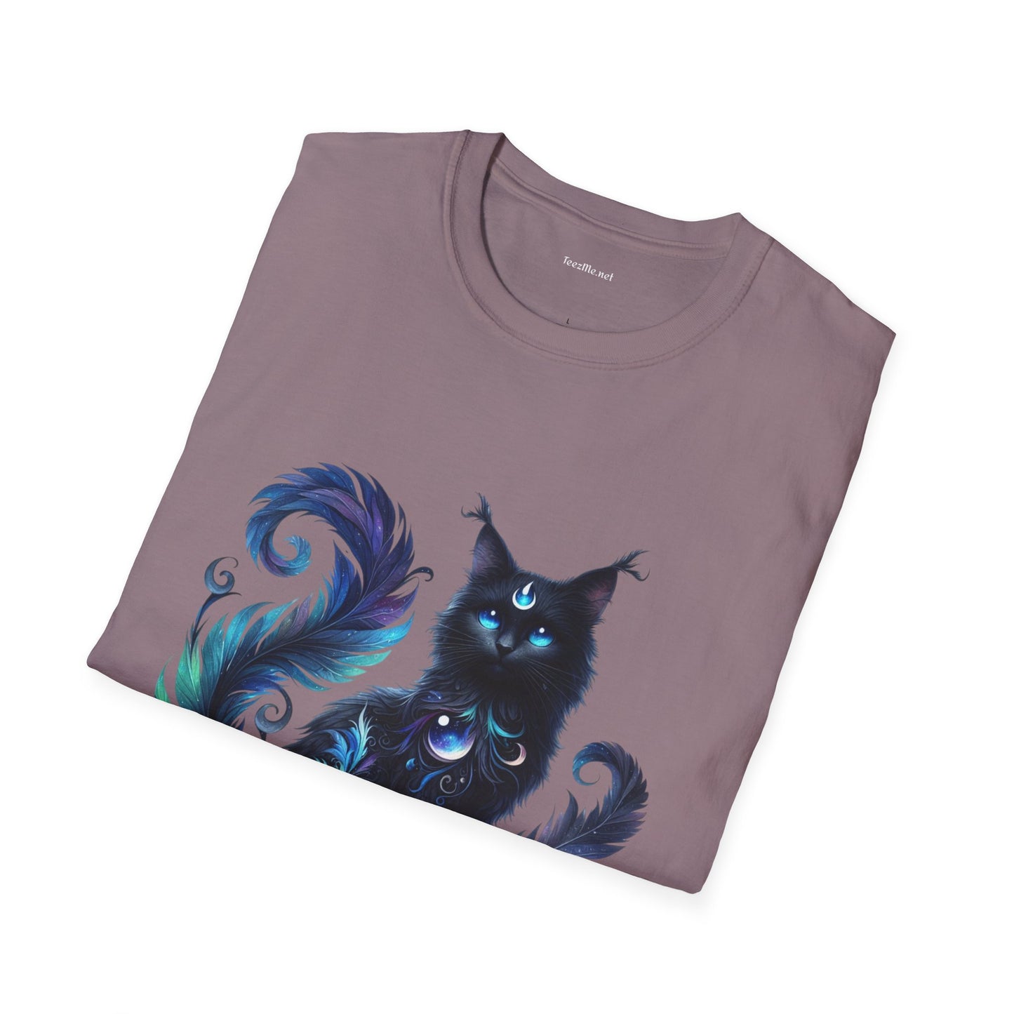 Black Spiritual Cat - Shirt 100% Cotton Graphic