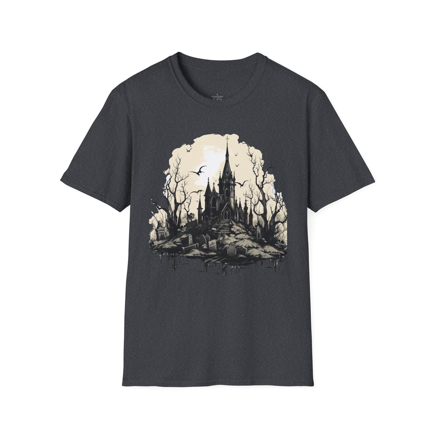 Gothic Castle - Unisex Softstyle T-Shirt 100% Cotton Graphic