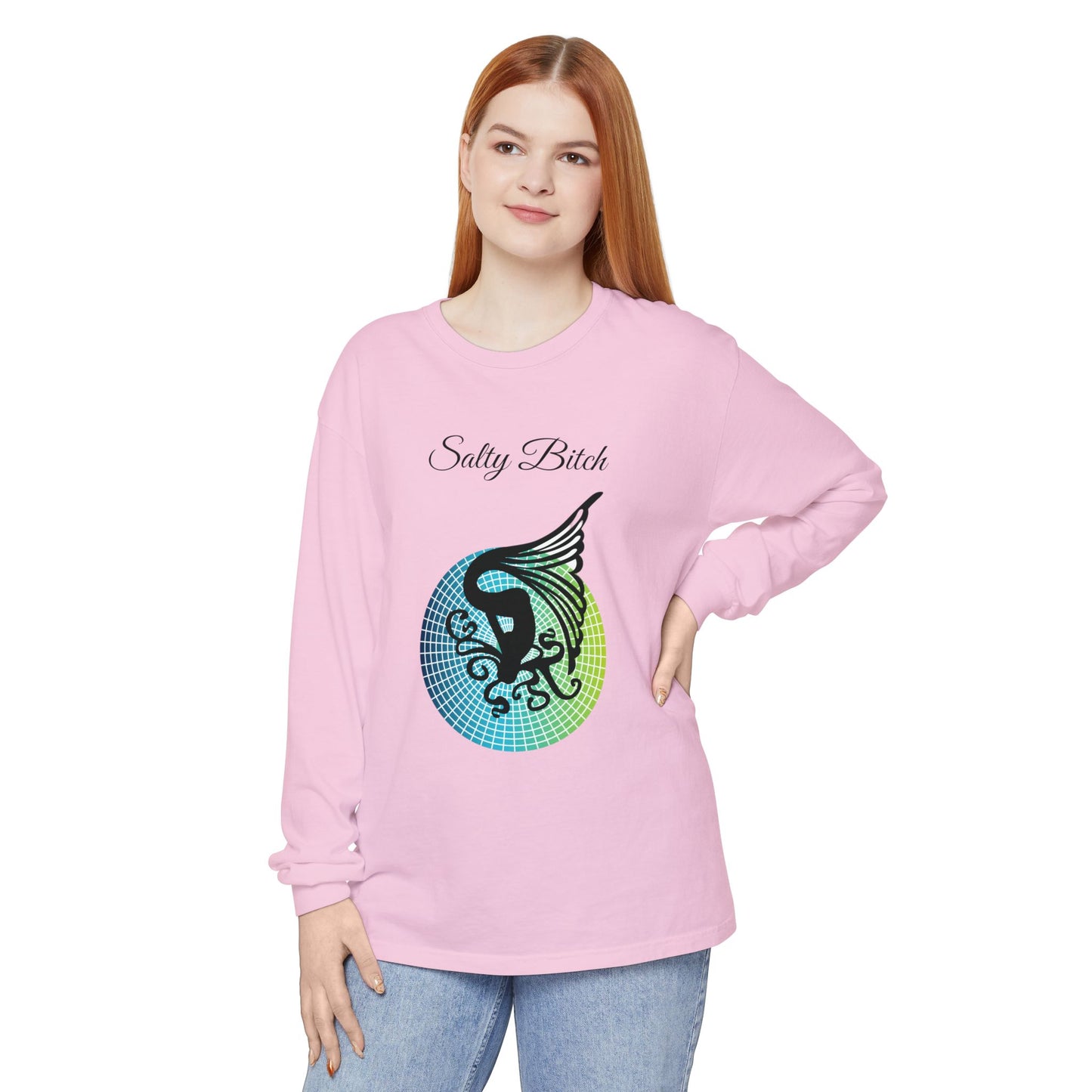 Salty Bitch - Unisex Garment-dyed Long Sleeve T-Shirt