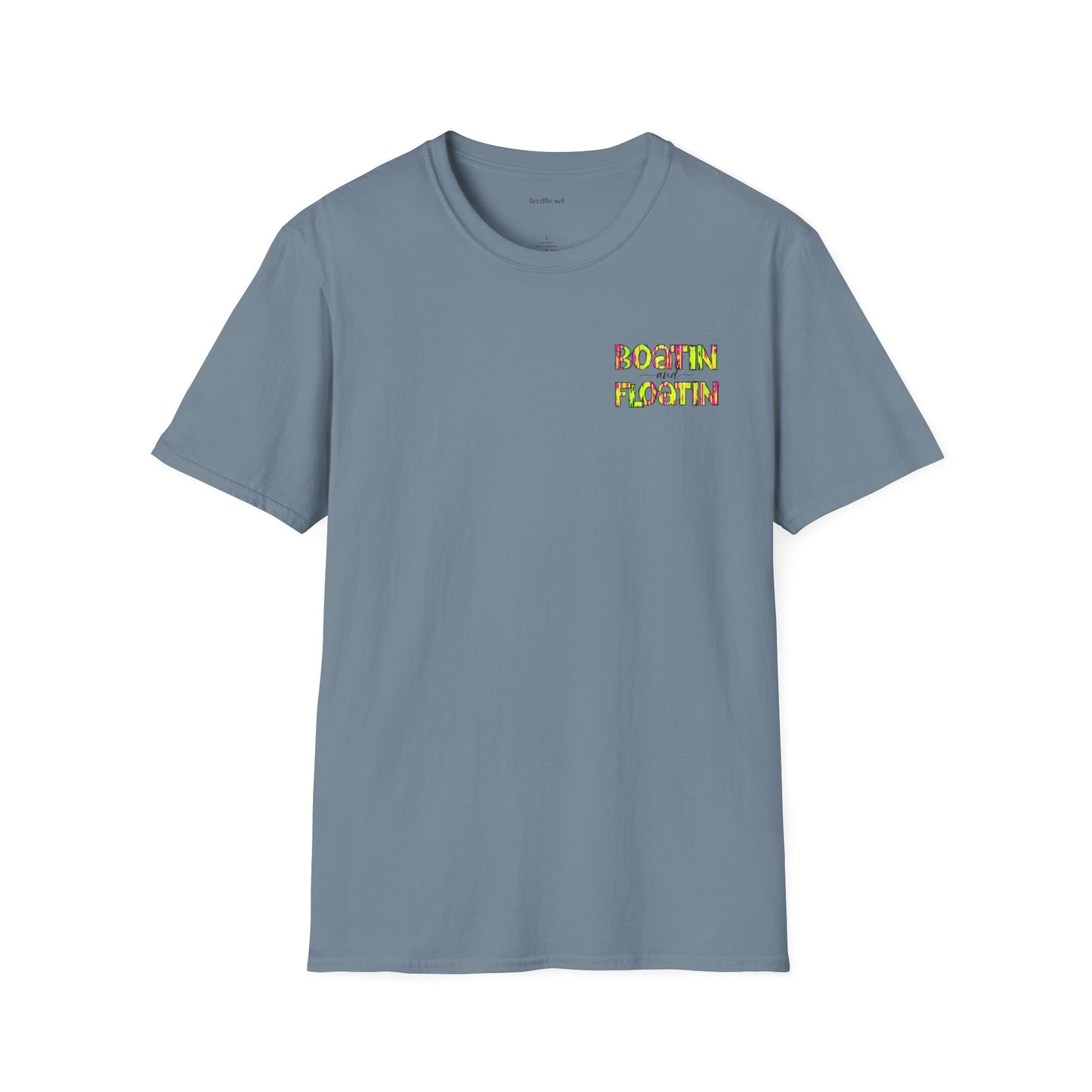 Boatin and Floatin (pocket size) - Unisex Softstyle T-Shirt 100% Cotton Graphic