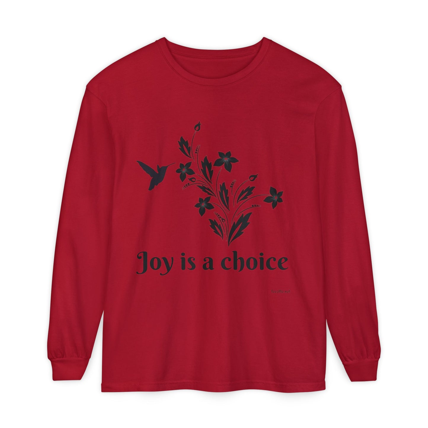 Joy is a choice - Unisex Garment-dyed Long Sleeve T-Shirt