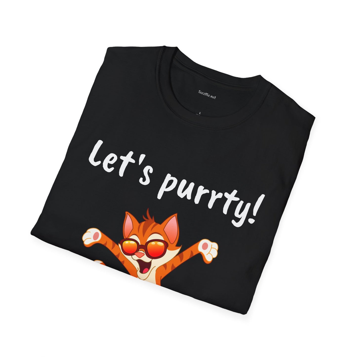 Let's purrty! - Unisex Softstyle T-Shirt 100% Cotton Graphic