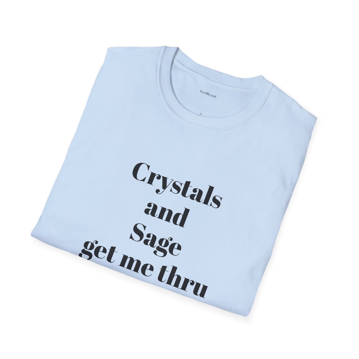 Crystals and Sage - Unisex Softstyle T-Shirt 100% Cotton Graphic