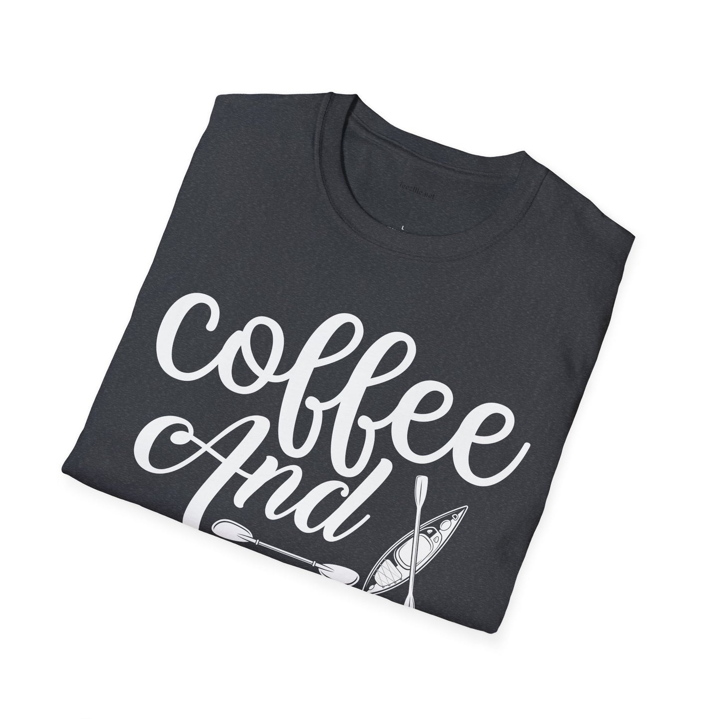 Coffee and Kayaks - Unisex Softstyle T-Shirt 100% Cotton Graphic