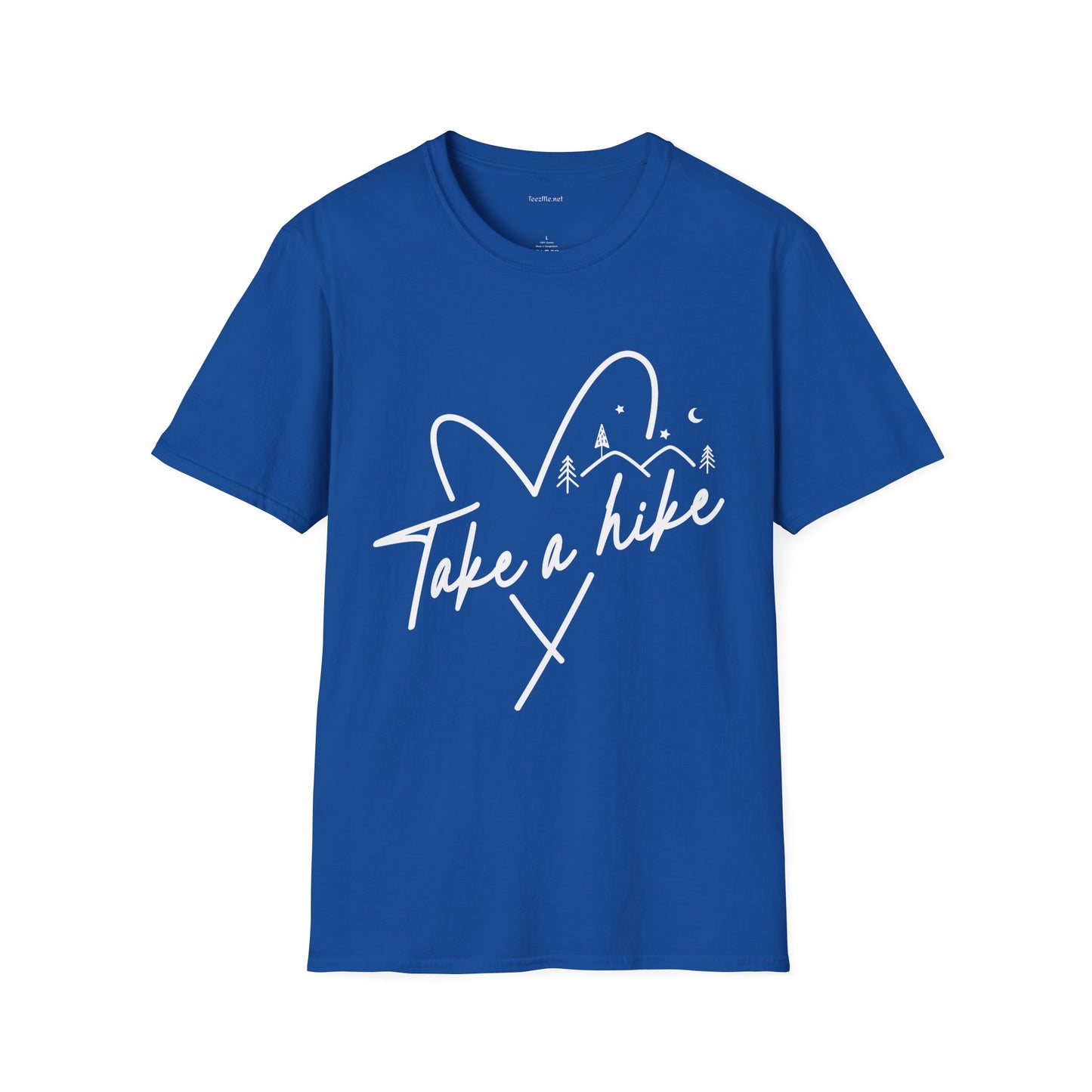 Take a Hike (white) - Unisex Softstyle T-Shirt 100% Cotton Graphic