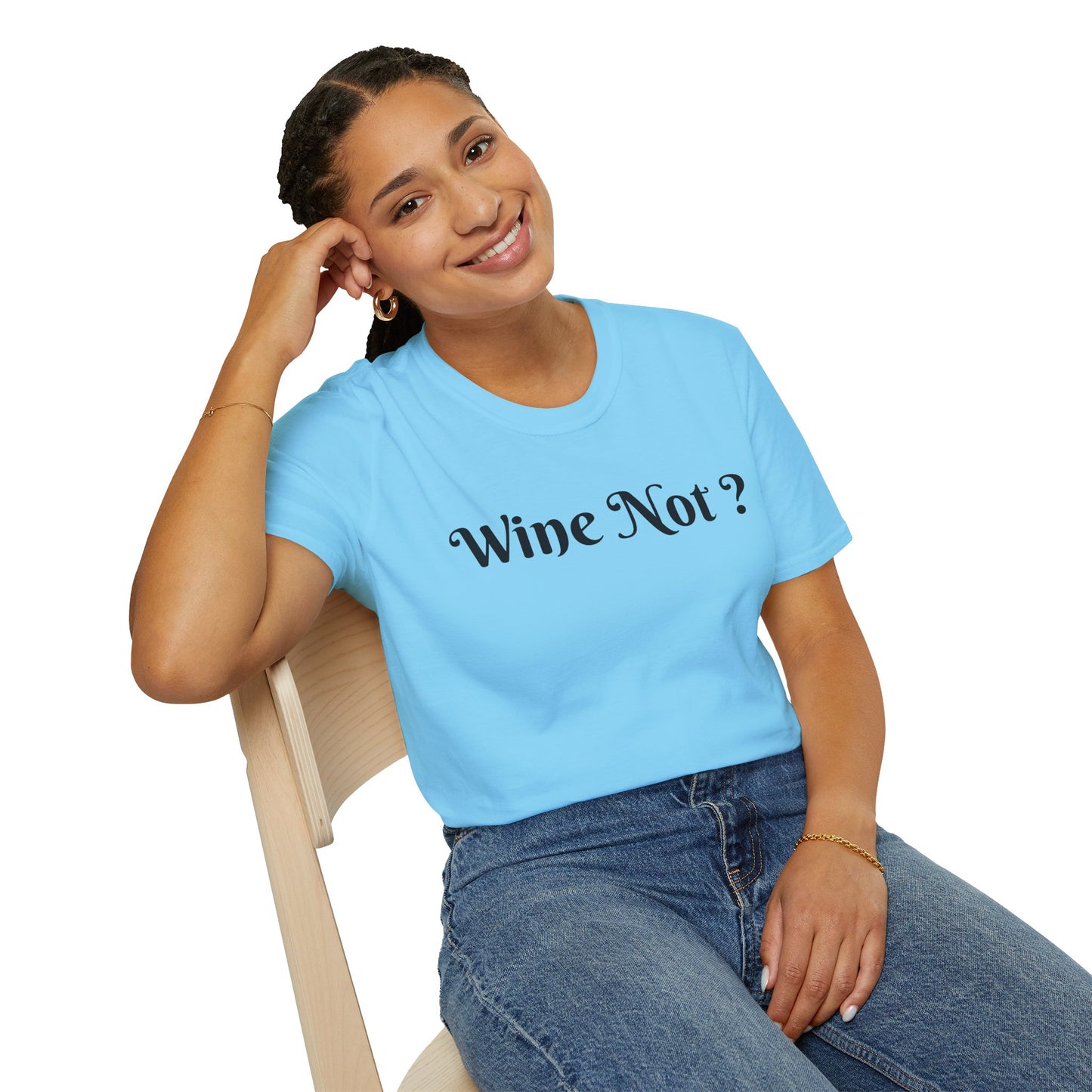 Wine Not ? - Unisex Softstyle T-Shirt 100% Cotton Graphic