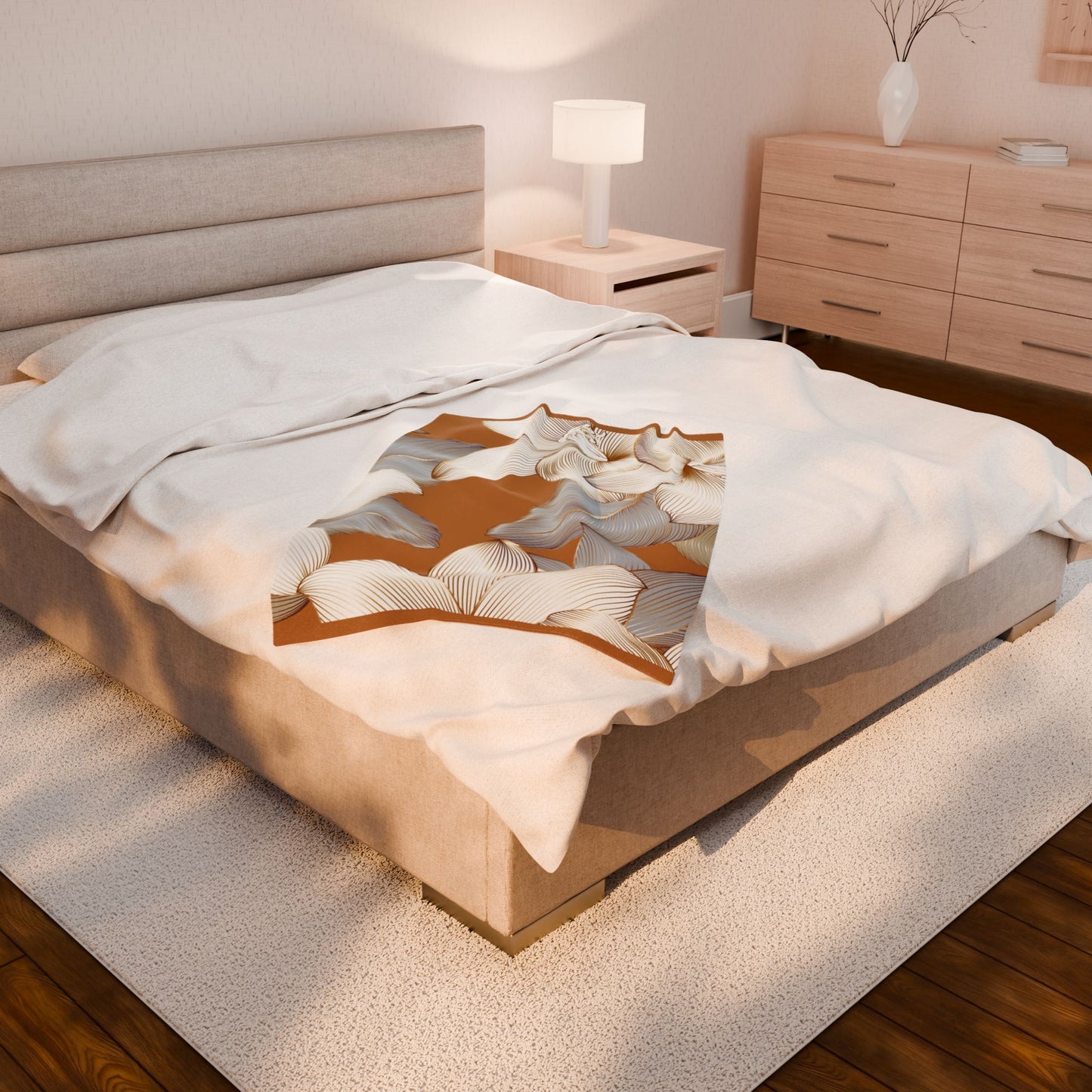 Floral Dreams Velveteen Plush Blanket