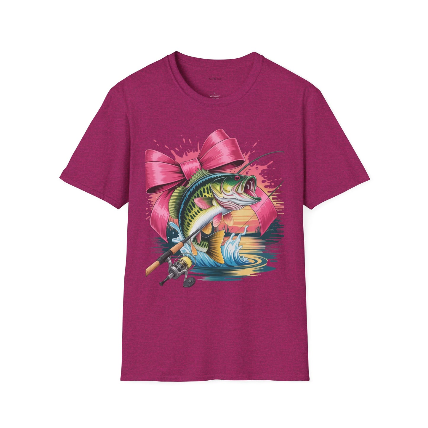 Fishing Girl - Unisex Softstyle T-Shirt 100% Cotton Graphic