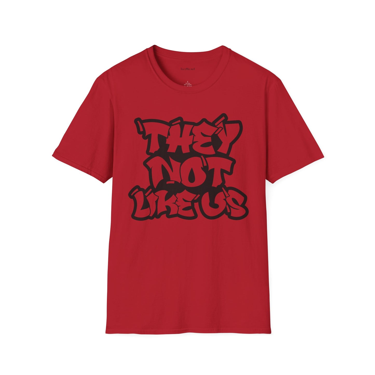 They Not Like Us (outline) Unisex SoftStyle T-Shirt 100% Cotton