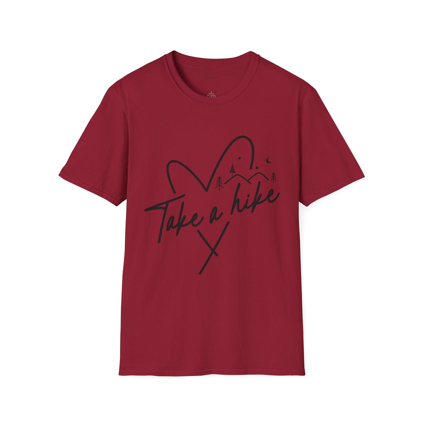 Take a Hike (black) - Unisex Softstyle T-Shirt 100% Cotton Graphic #weed #cannabis