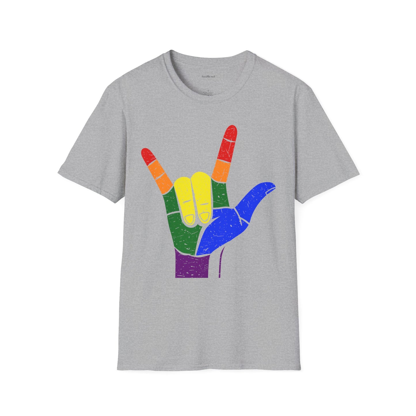ASL Love LGBT  - Unisex Softstyle T-Shirt 100% Cotton Graphic