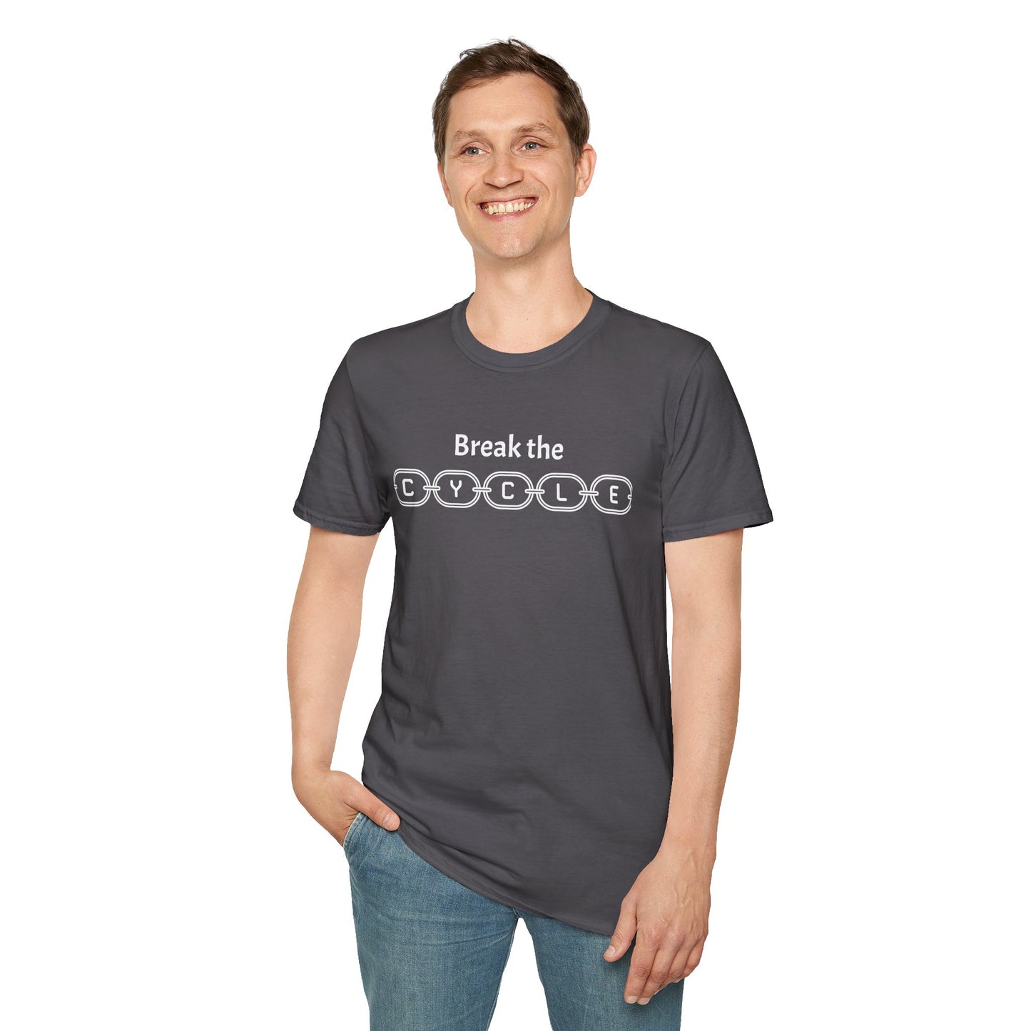 Break the Cycle - Unisex Softstyle T-Shirt 100% Cotton Graphic