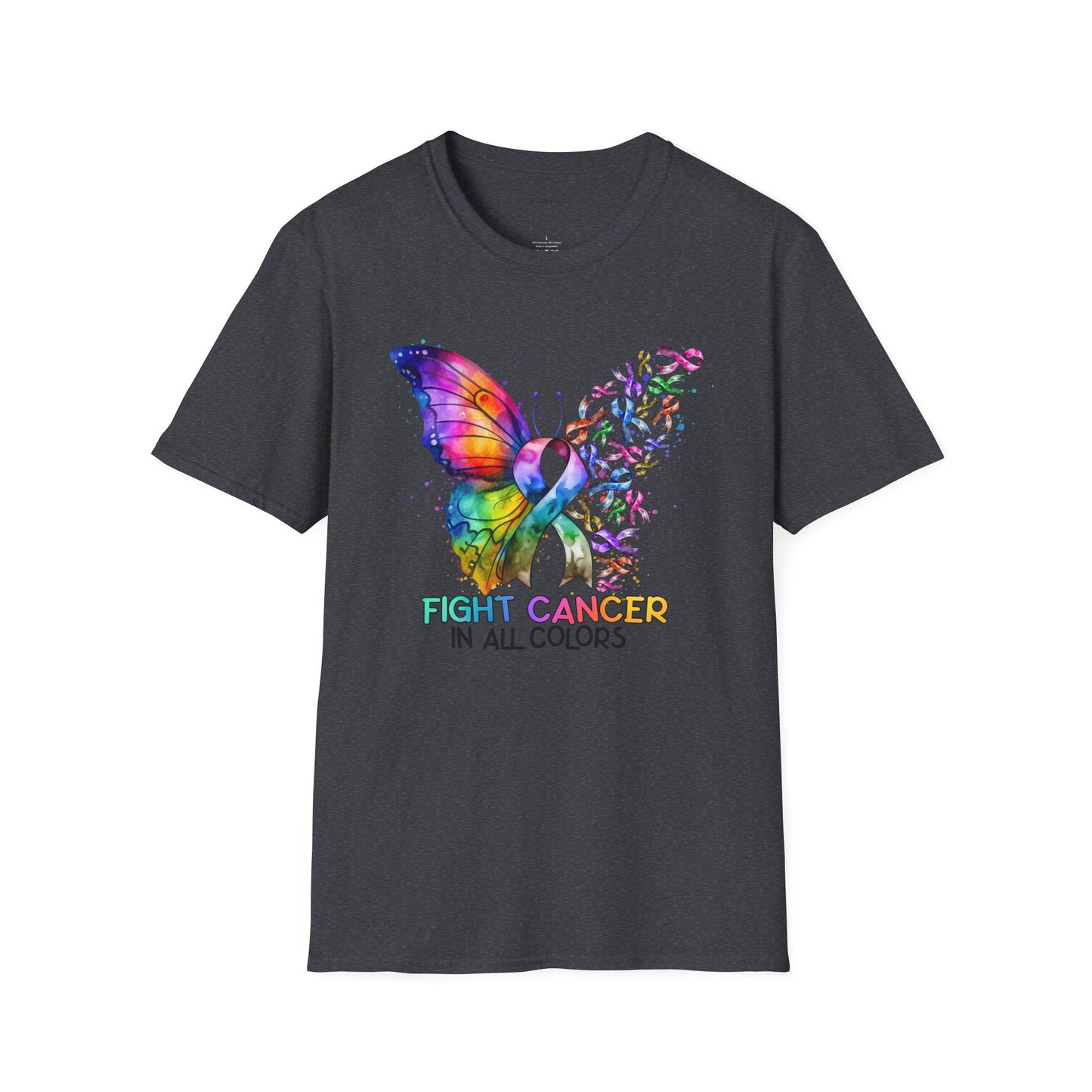 Fight Cancer - Unisex Softstyle T-Shirt 100% Cotton Graphic