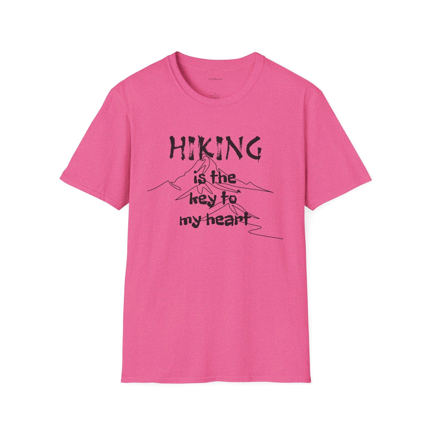 Hiking is the key to my heart - Unisex Softstyle T-Shirt 100% Cotton Graphic