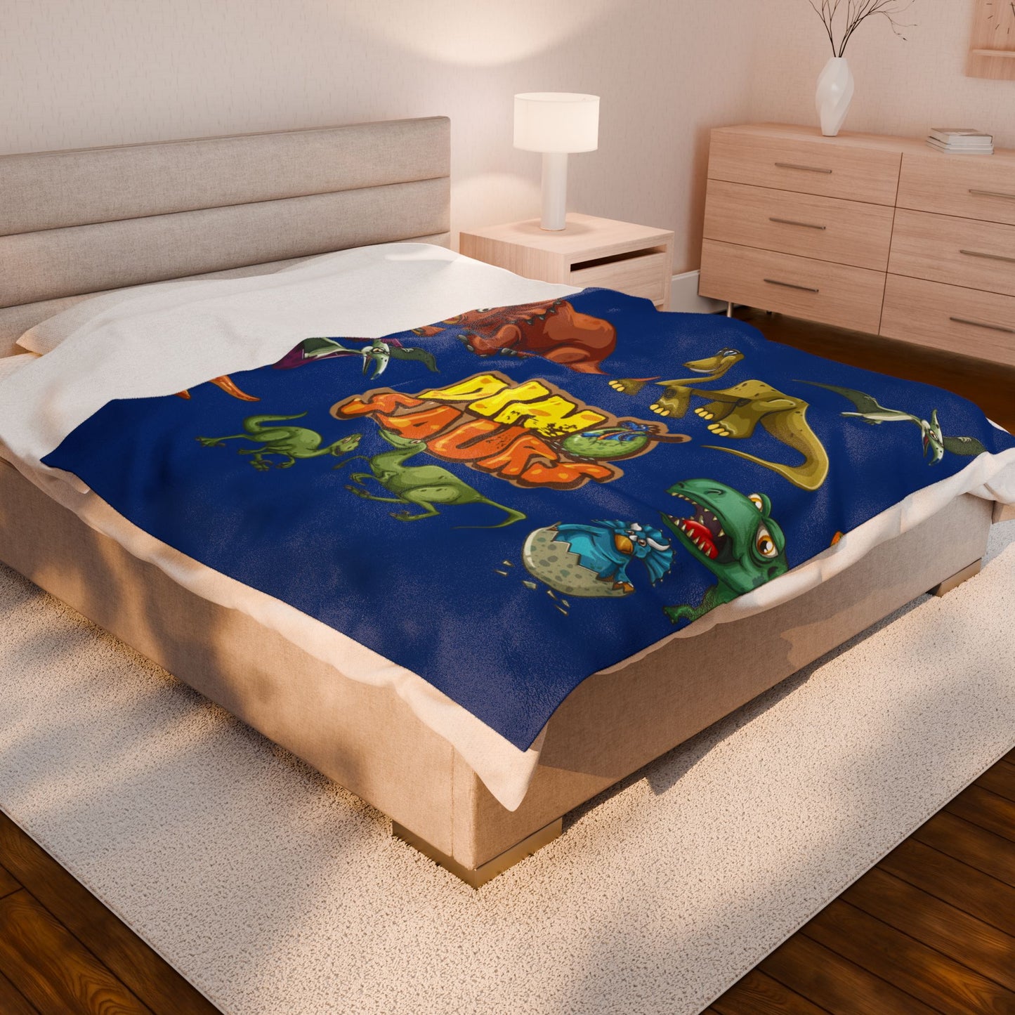 Dinosaurs Velveteen Plush Blanket