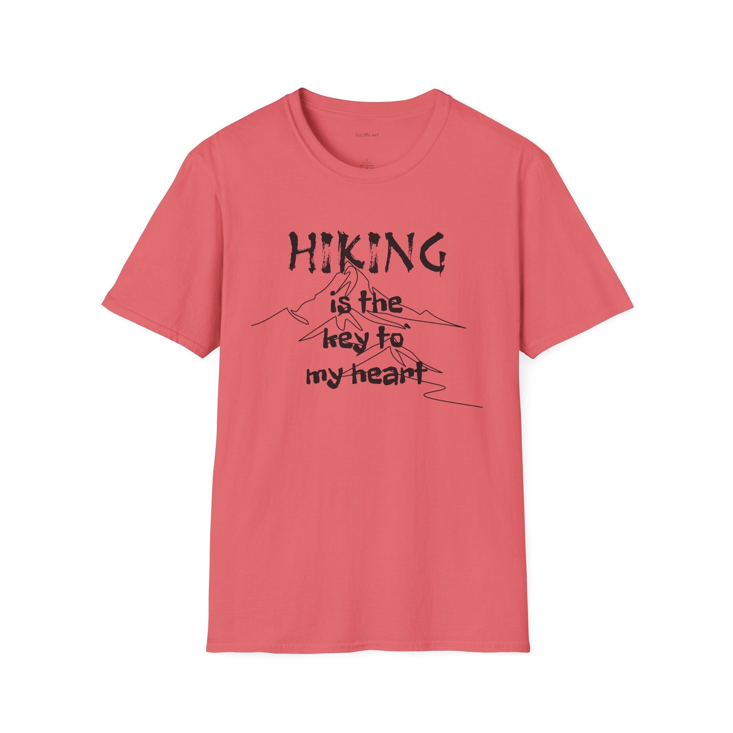Hiking is the key to my heart - Unisex Softstyle T-Shirt 100% Cotton Graphic