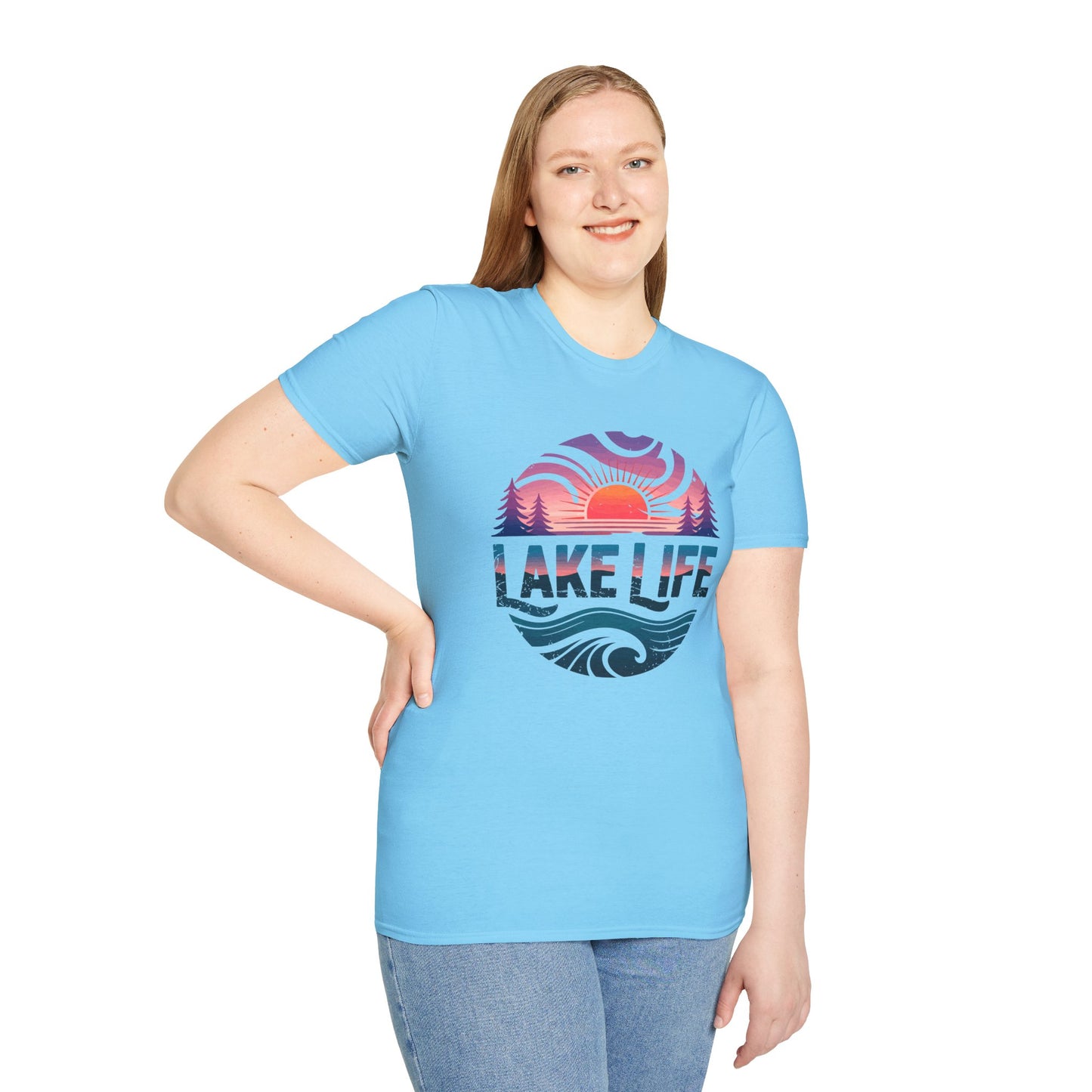 Lake Life - Unisex Softstyle T-Shirt 100% Cotton Graphic