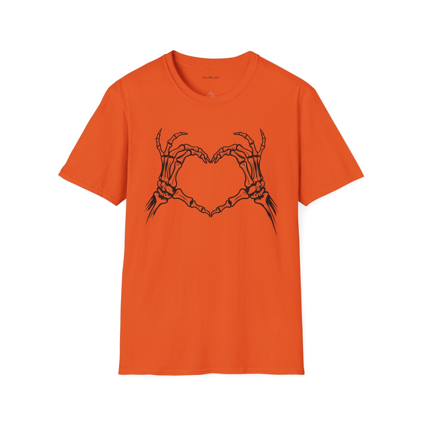 Skeleton Heart Hands Unisex Softstyle T-Shirt 100% Cotton
