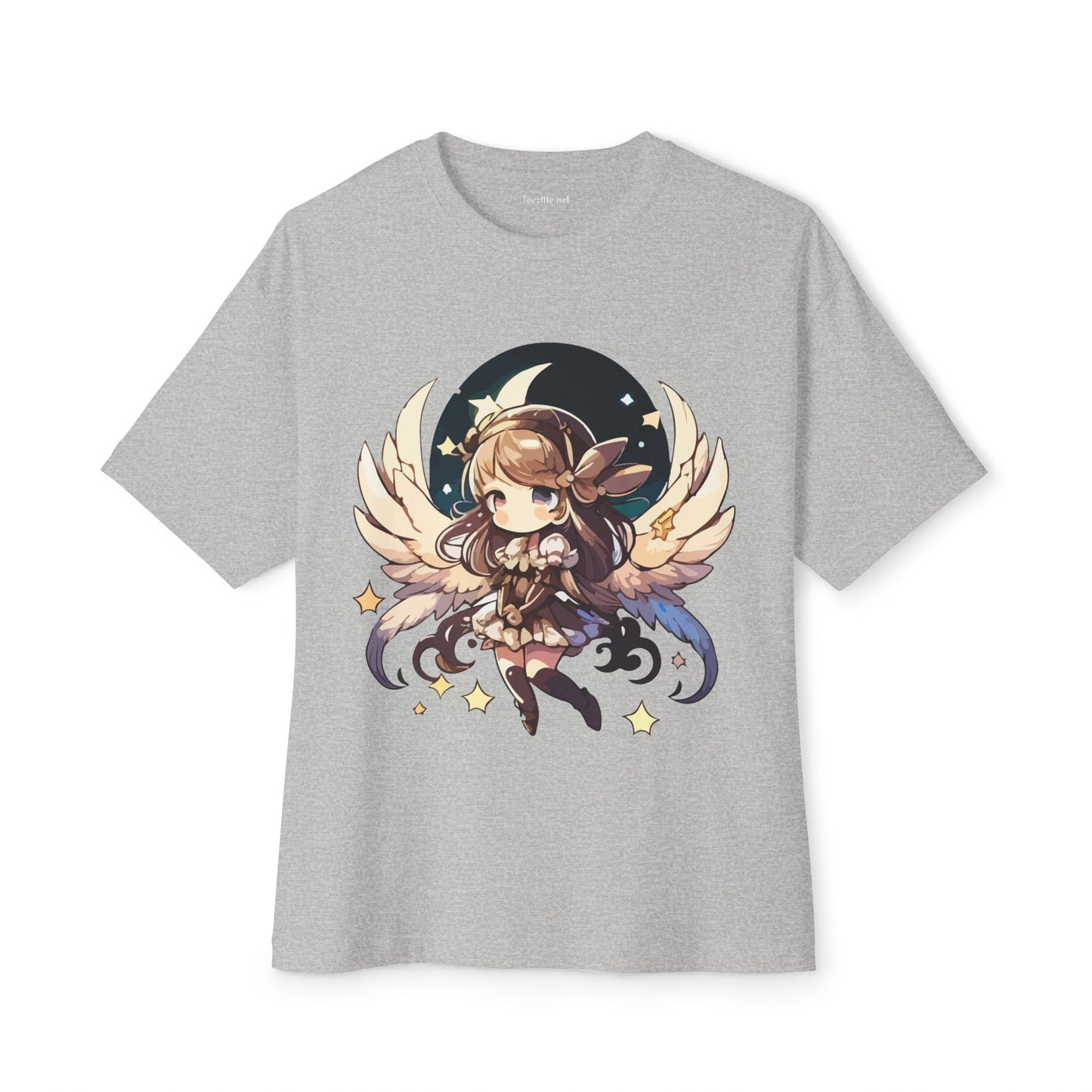 Fairy Sitting on Moon Unisex Oversized Boxy Tee