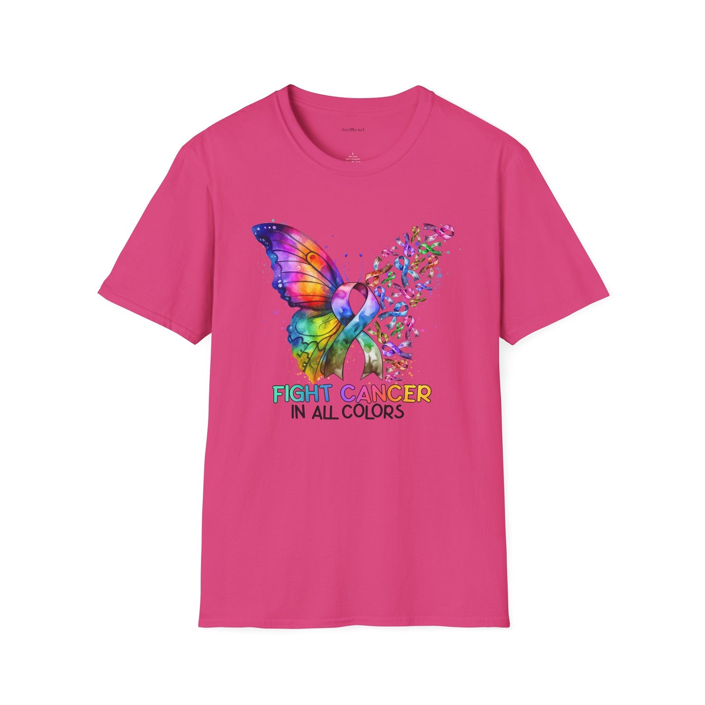 Fight Cancer - Unisex Softstyle T-Shirt 100% Cotton Graphic