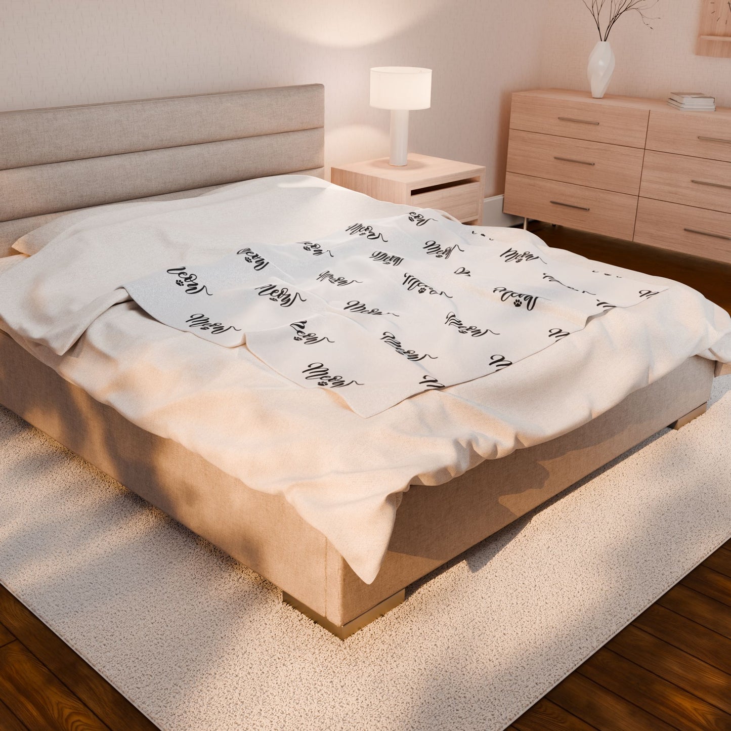 Meow - Velveteen Plush Blanket