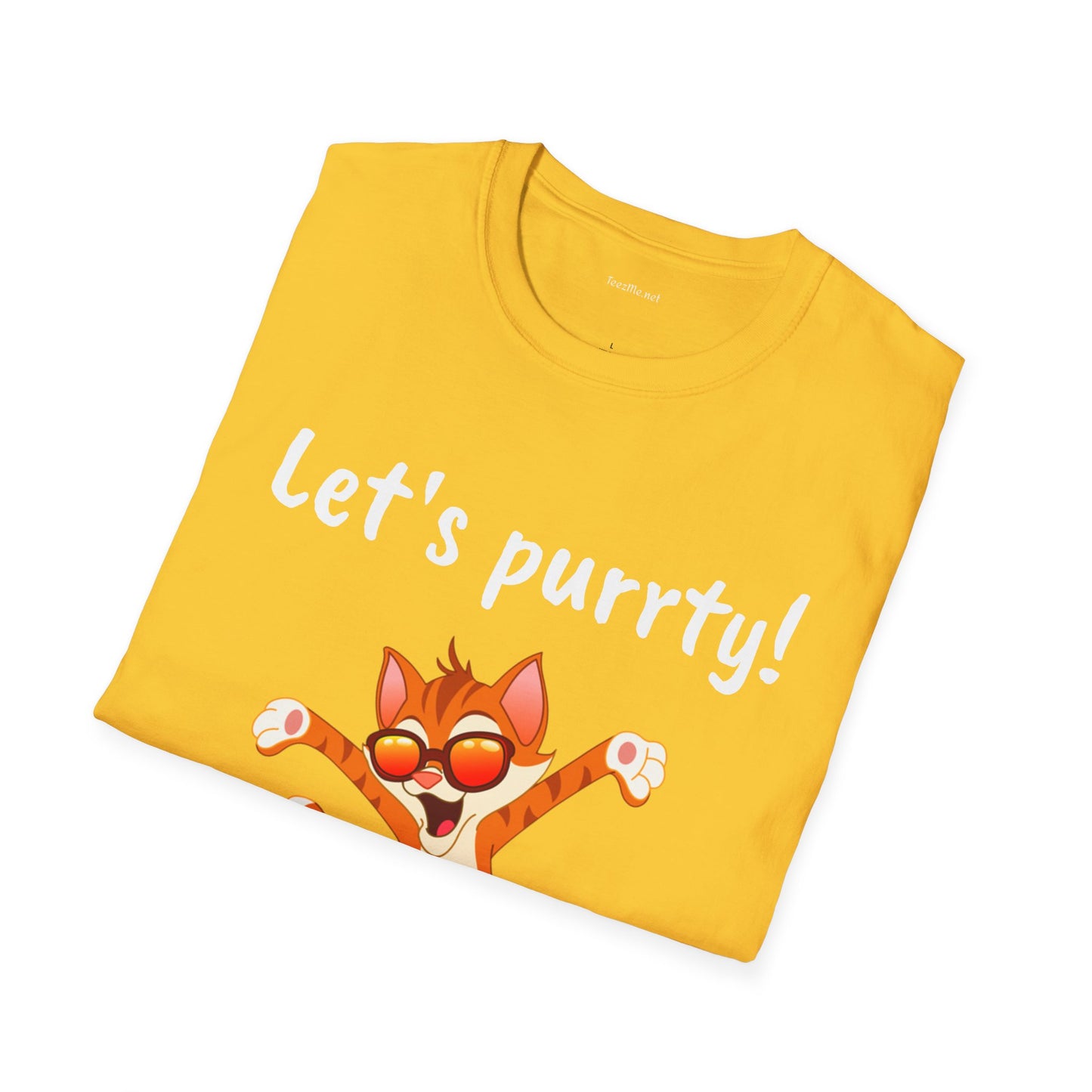 Let's purrty! - Unisex Softstyle T-Shirt 100% Cotton Graphic