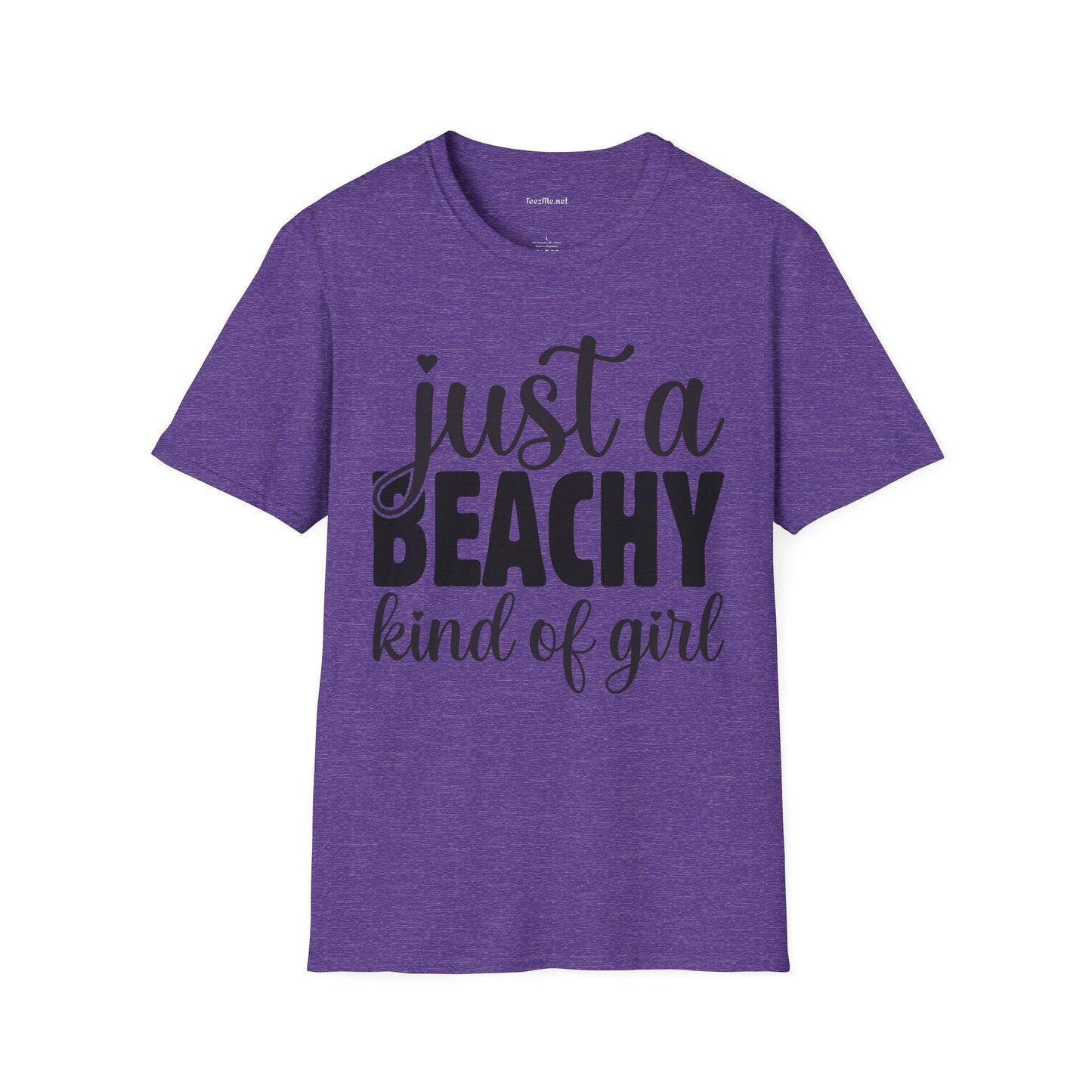 Just a BEACHY kind of girl Unisex Softstyle T-Shirt 100% Cotton Graphic