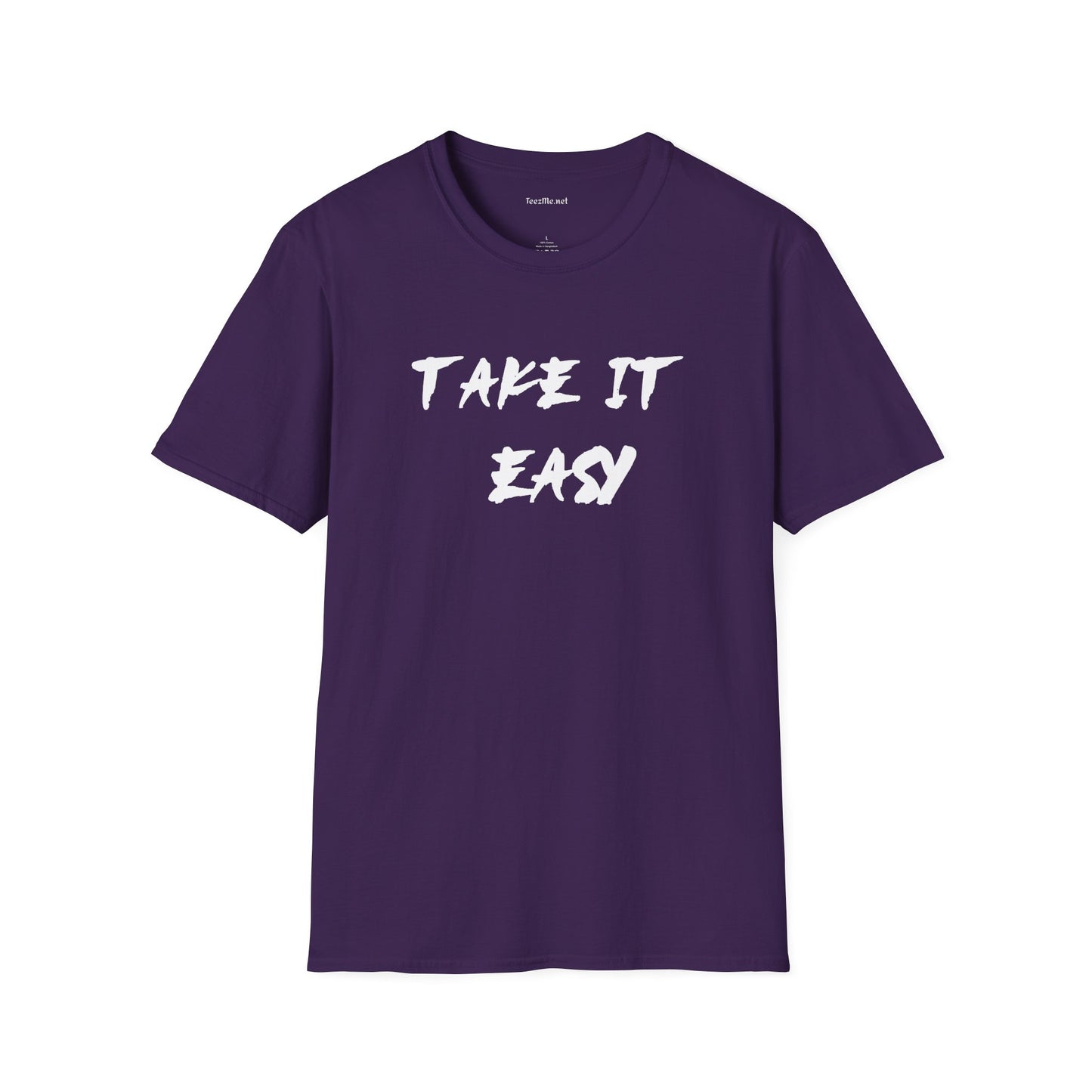 Take It Easy (white) Unisex Softstyle T-Shirt 100% Cotton