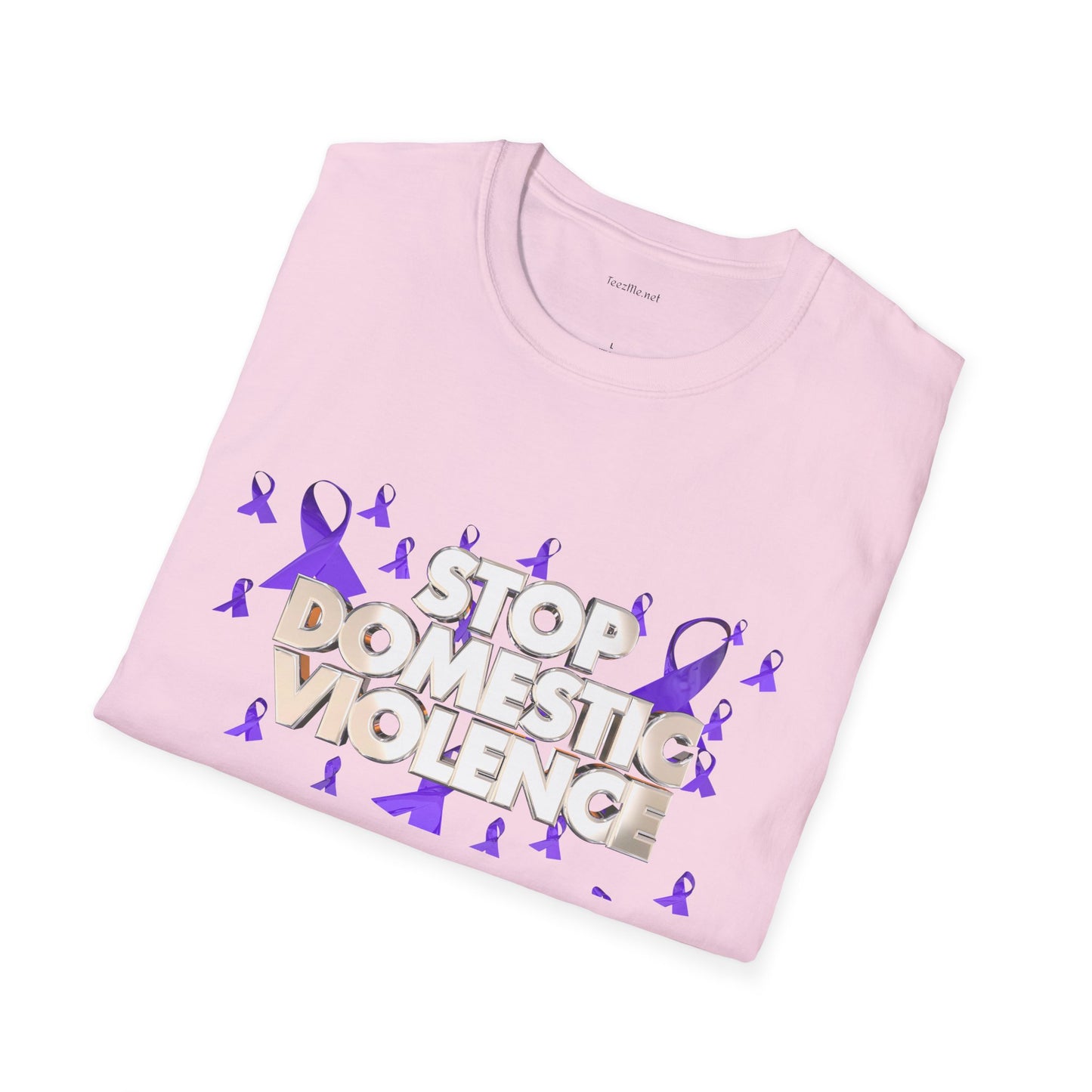 STOP DOMESTIC VIOLENCE - Unisex Softstyle T-Shirt 100% Cotton Graphic
