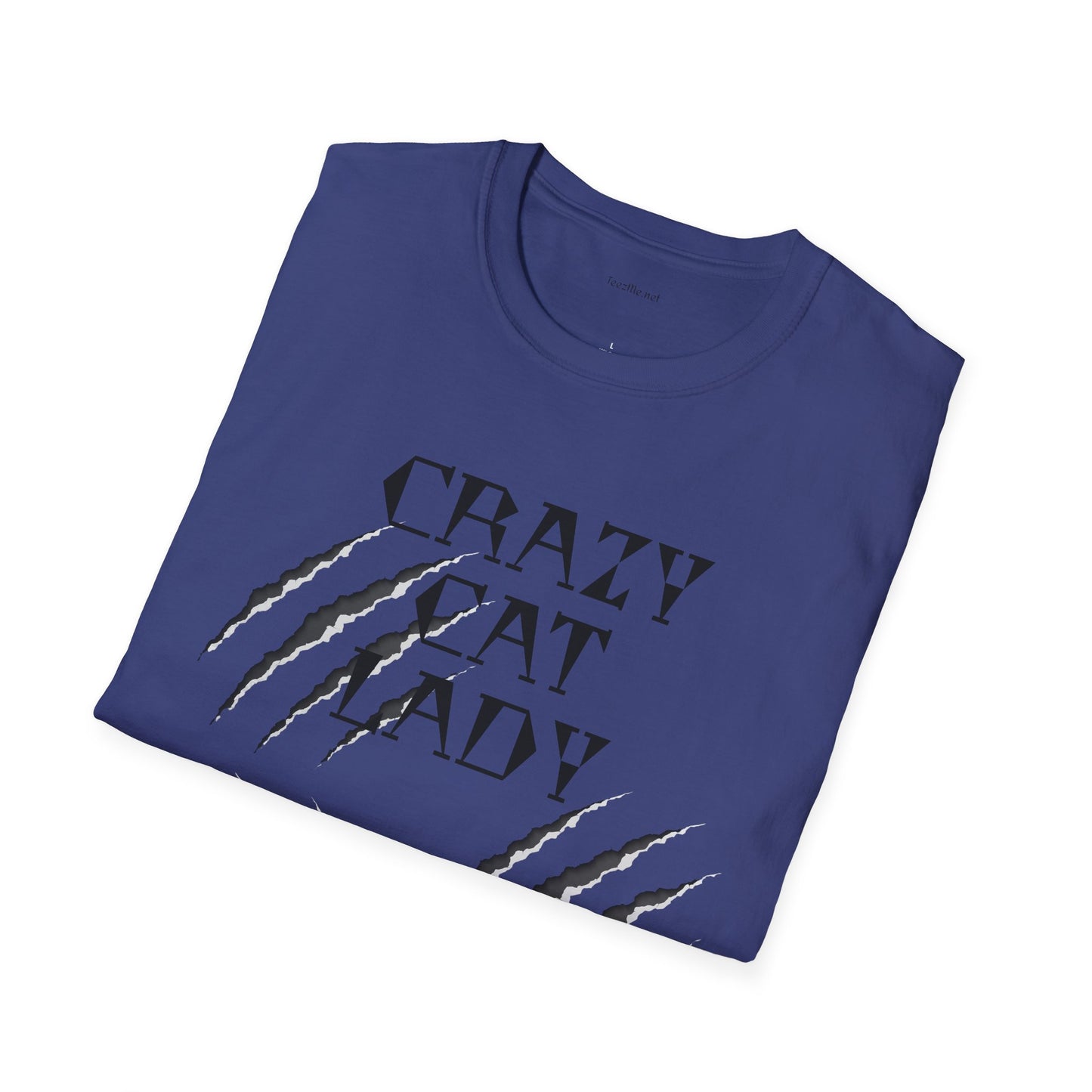 Crazy Cat Lady - Unisex Softstyle T-Shirt 100% Cotton Graphic