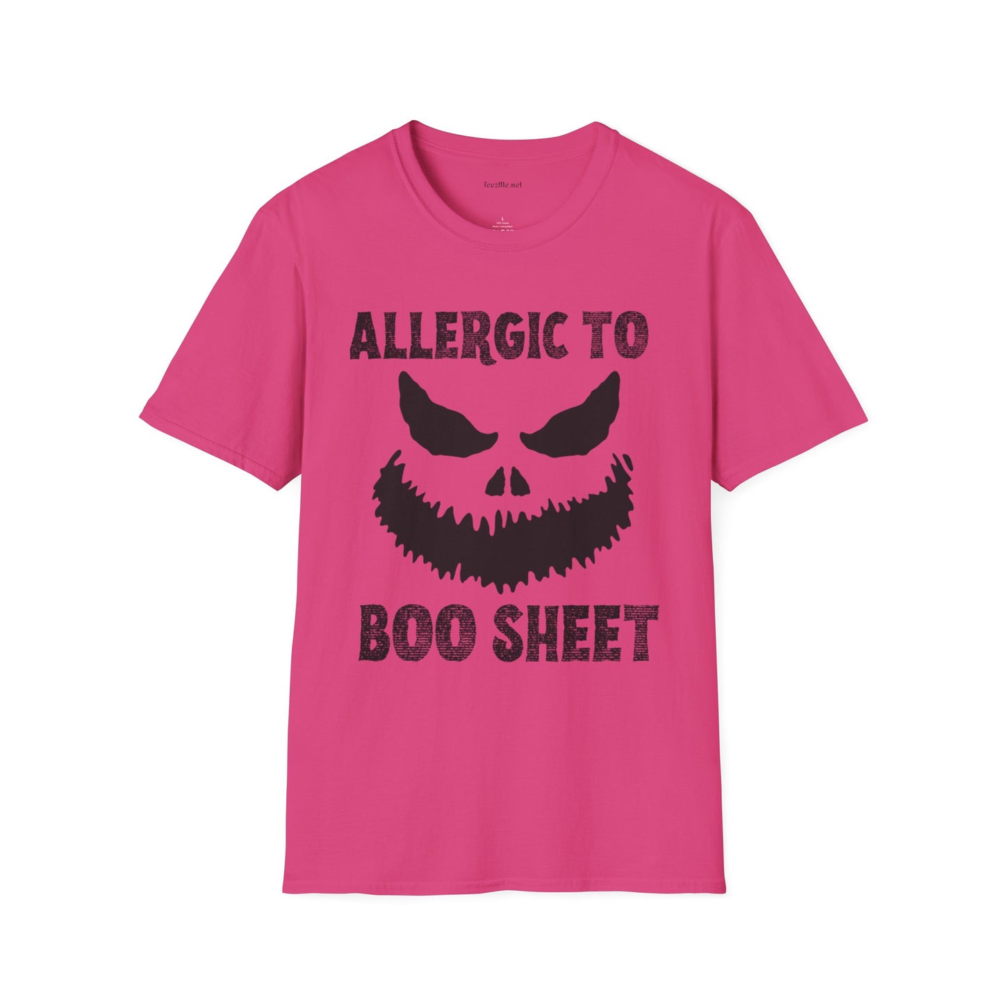 Allergic to Boo Sheet Unisex Softstyle T-Shirt 100% Cotton Graphic