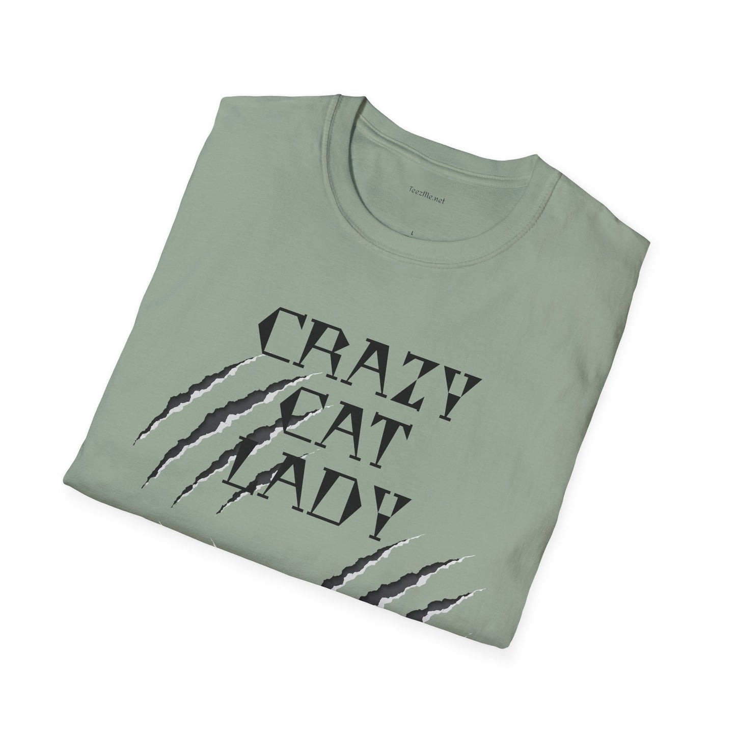 Crazy Cat Lady - Unisex Softstyle T-Shirt 100% Cotton Graphic
